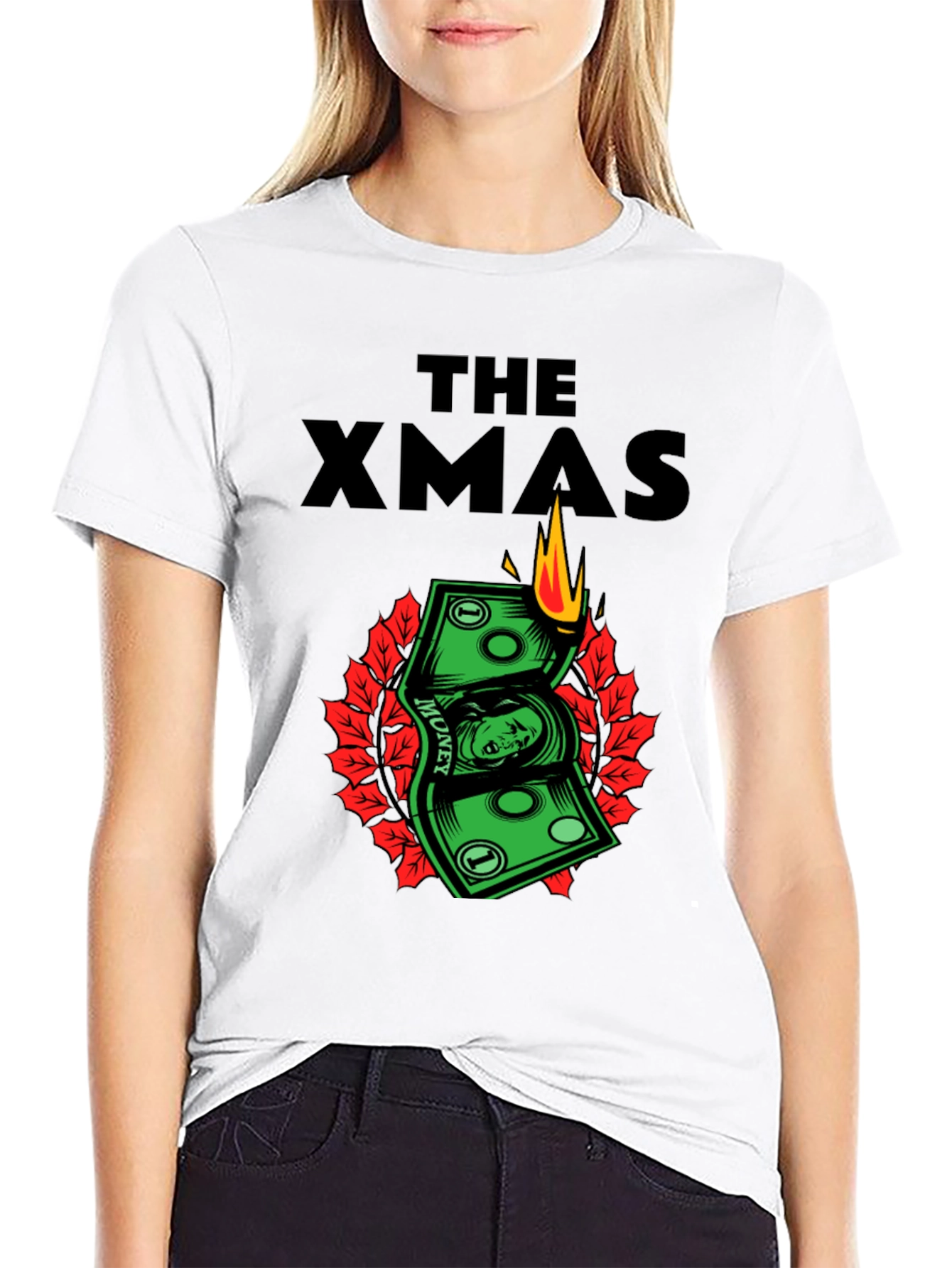 The Xmas Money T-Shirt - Burning Cash Holiday Tee