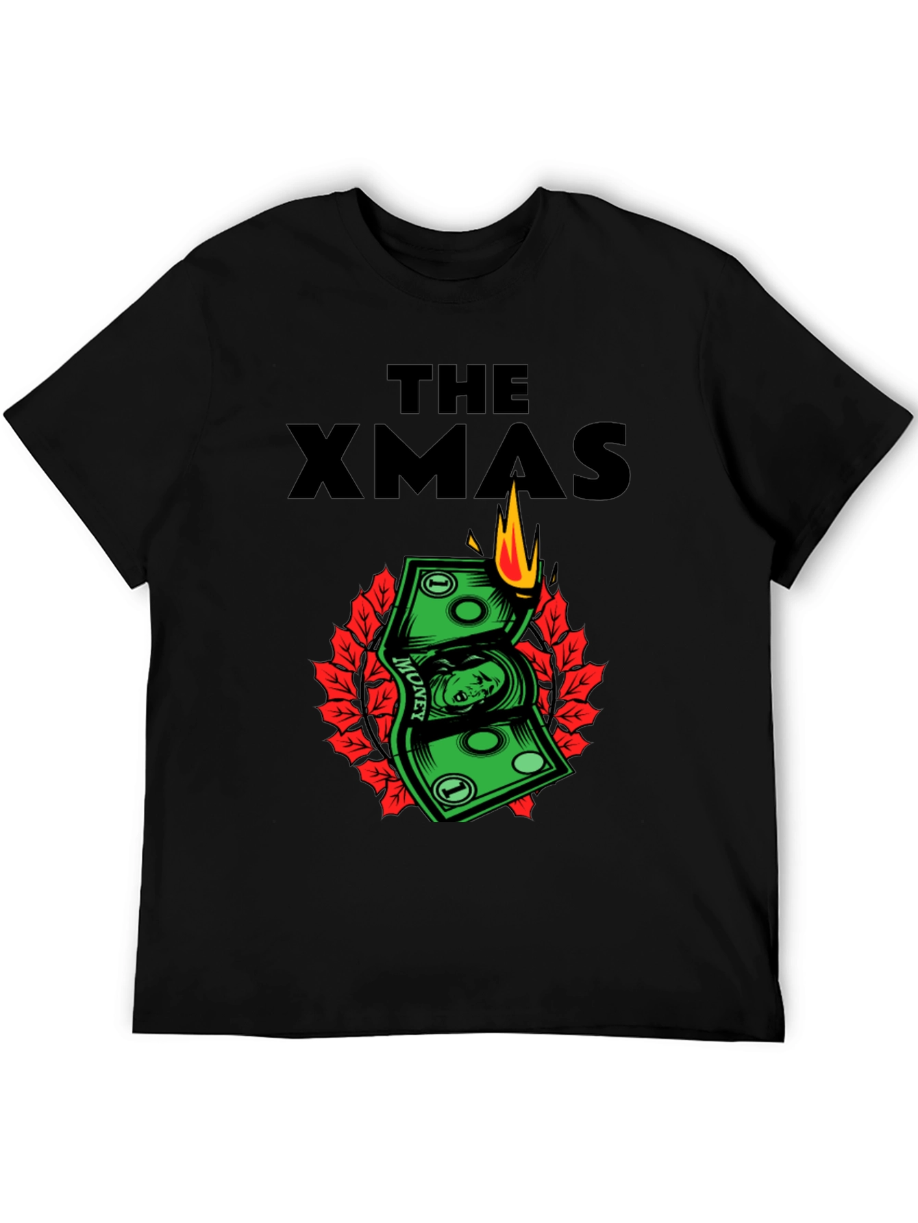 The Xmas Money T-Shirt - Burning Cash Holiday Tee