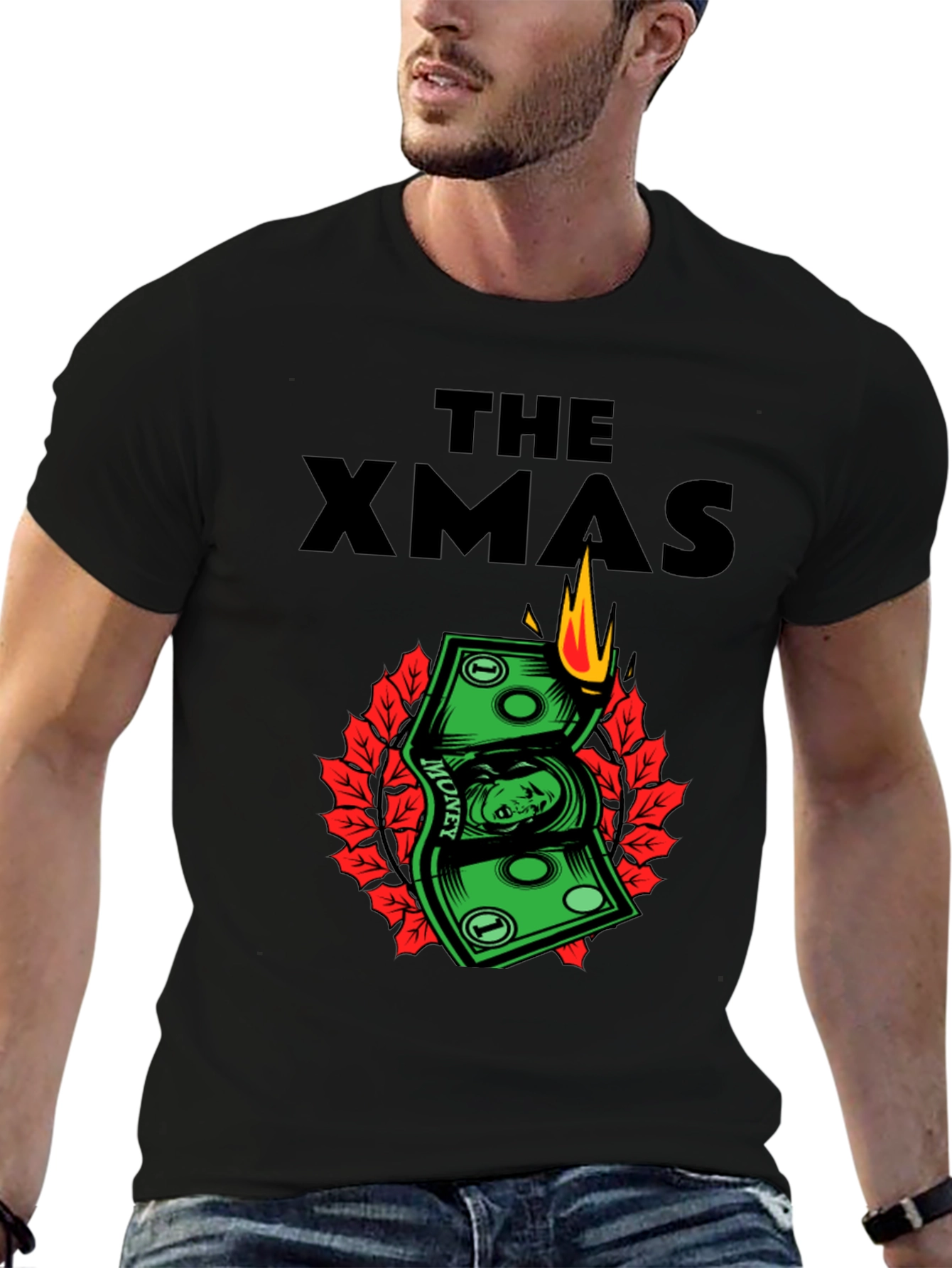 The Xmas Money T-Shirt - Burning Cash Holiday Tee