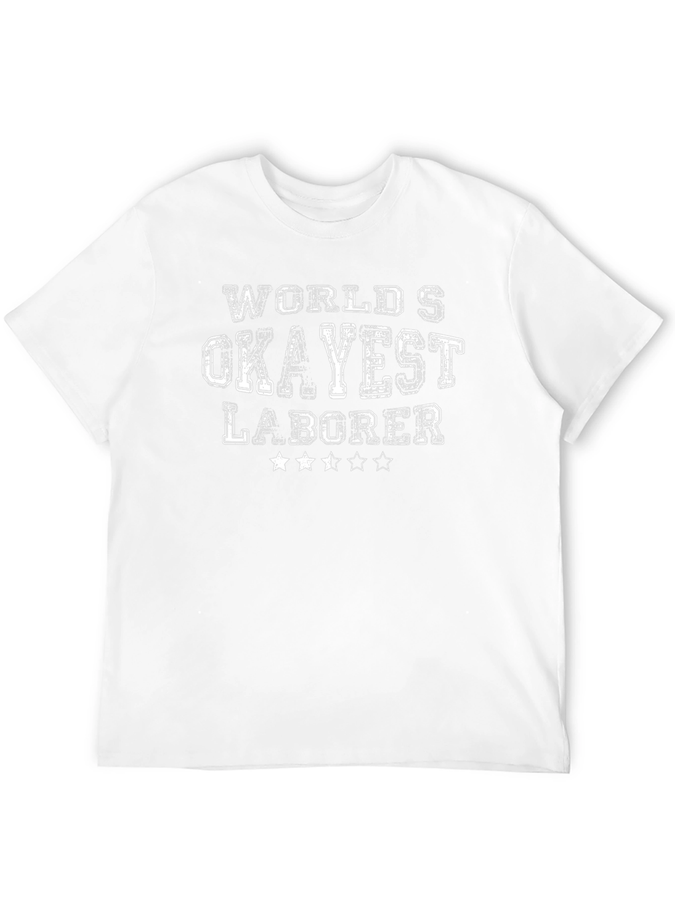 Worlds Okayest Laborer Black T-Shirt