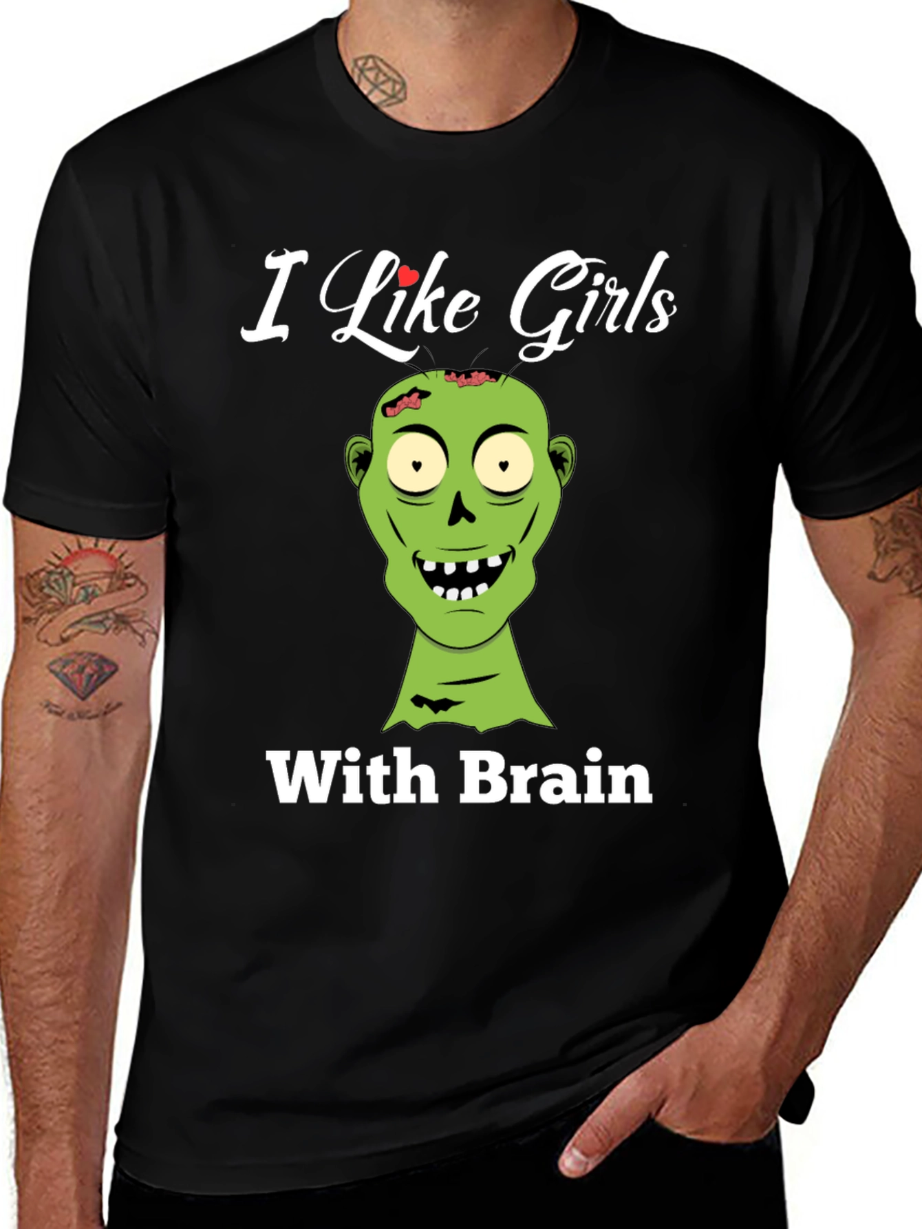 Zombie Lover T-Shirt - I Like Girls With Brains!
