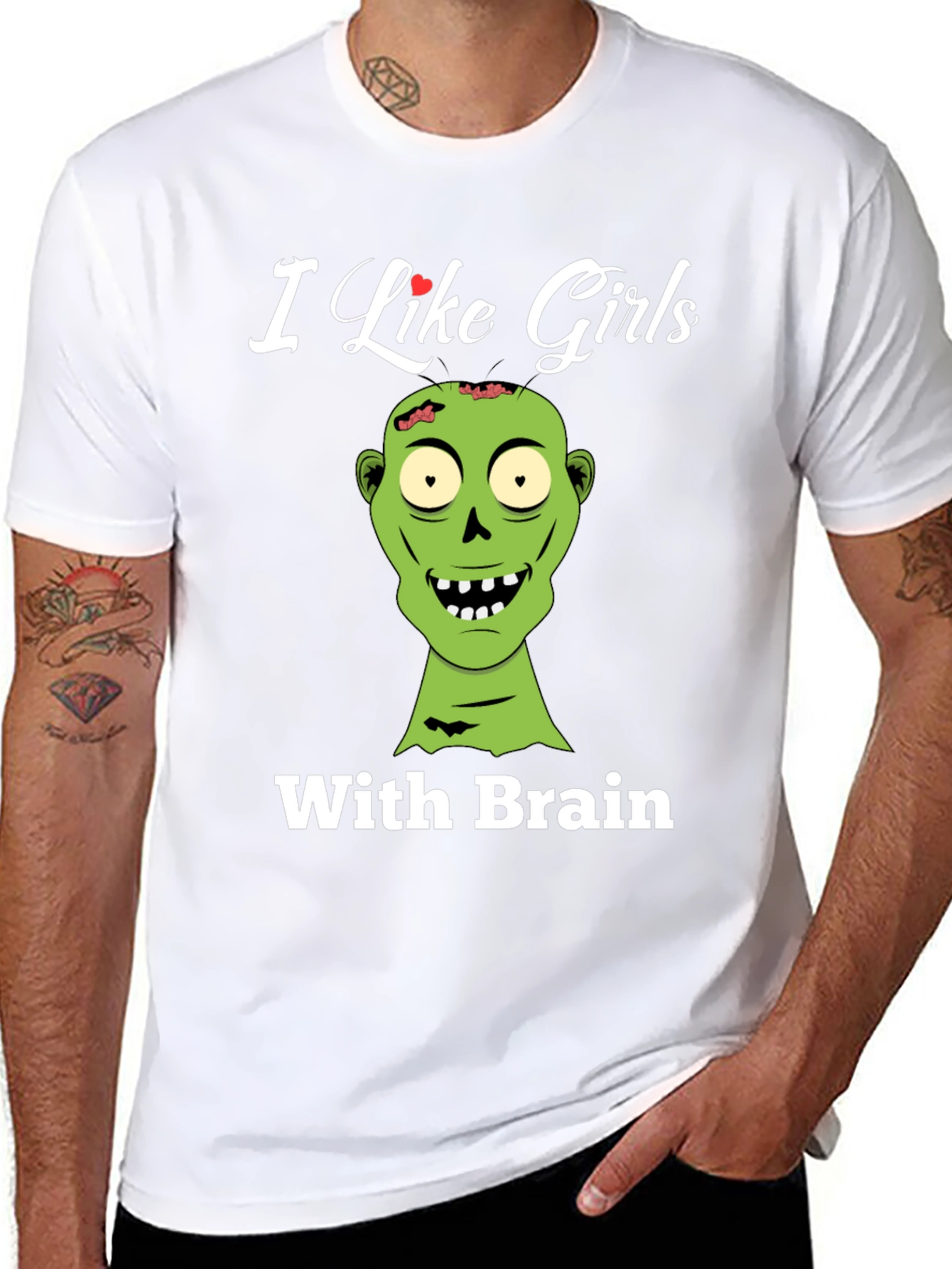 Zombie Lover T-Shirt - I Like Girls With Brains!