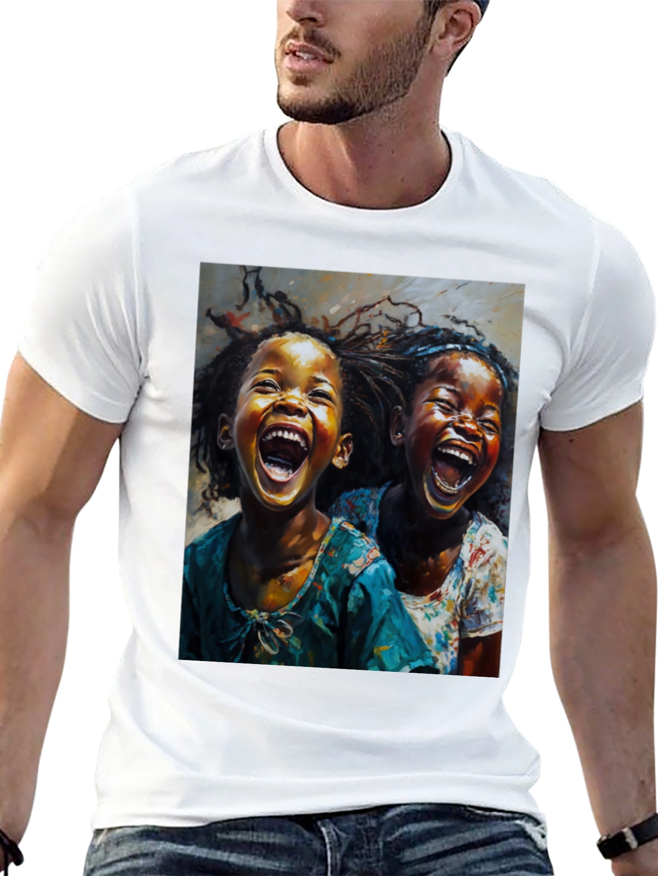 Joyful Children Graphic Tee - Black