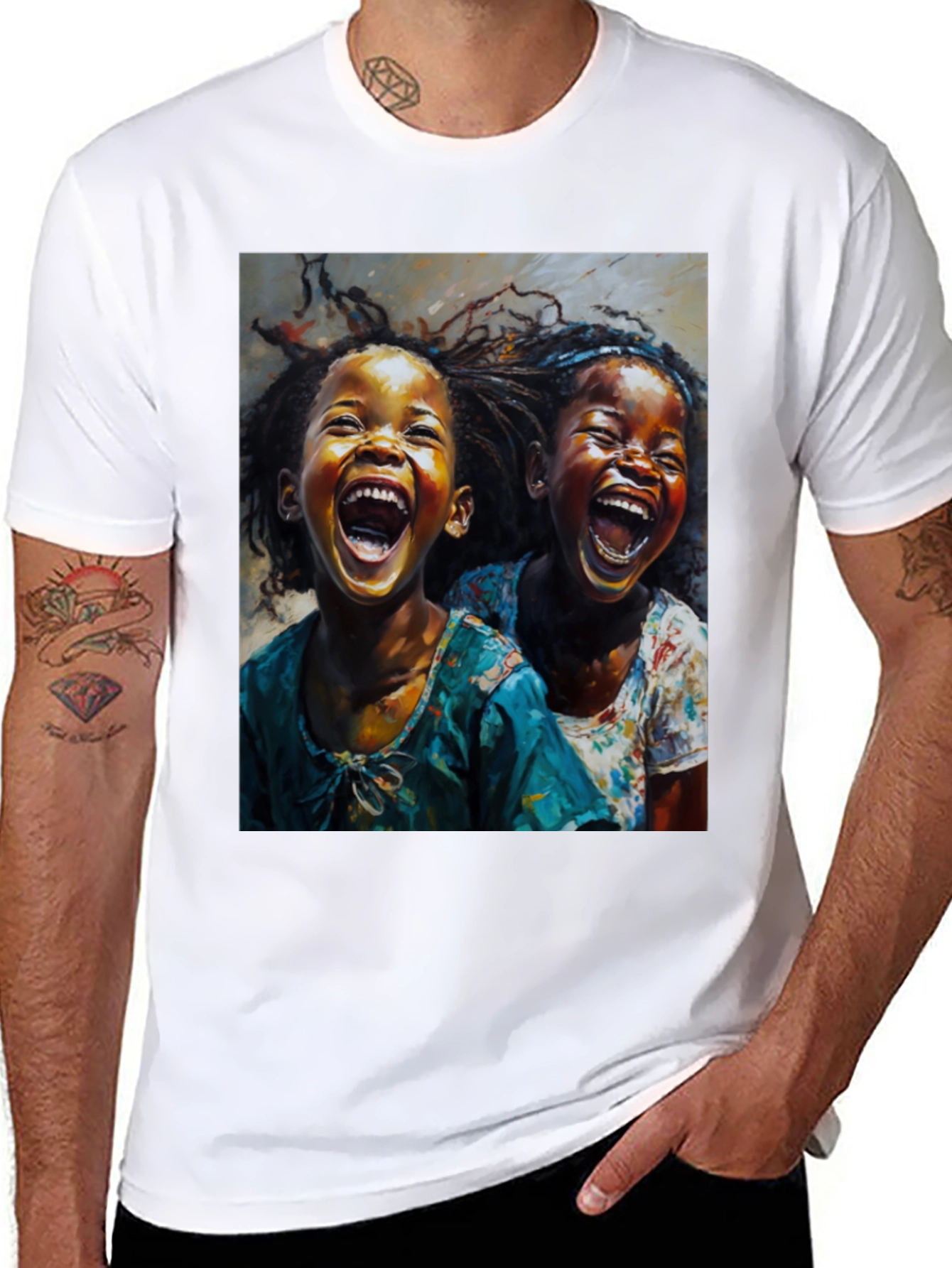 Joyful Children Graphic Tee - Black