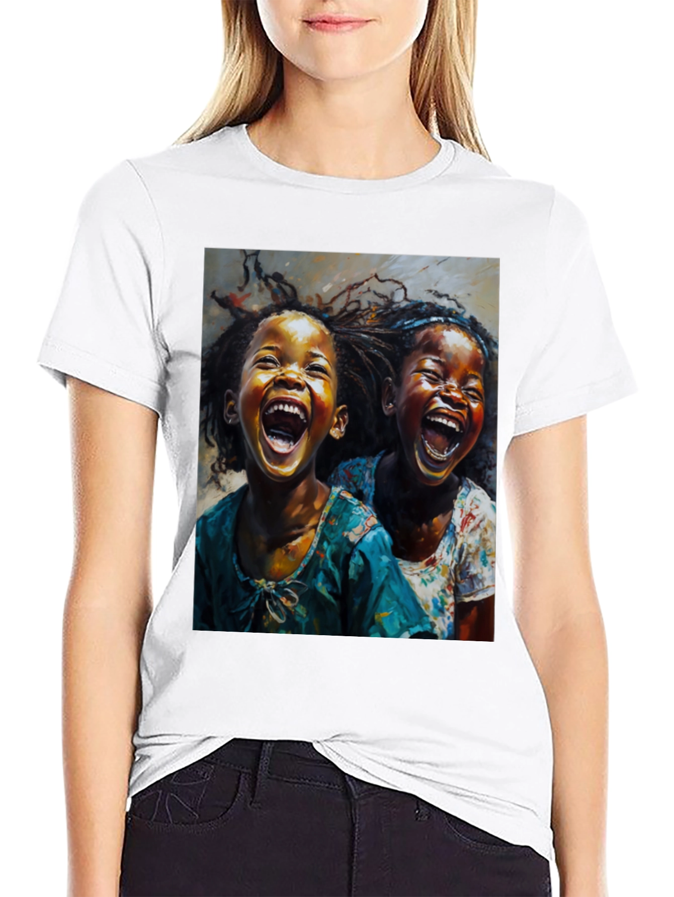 Joyful Children Graphic Tee - Black