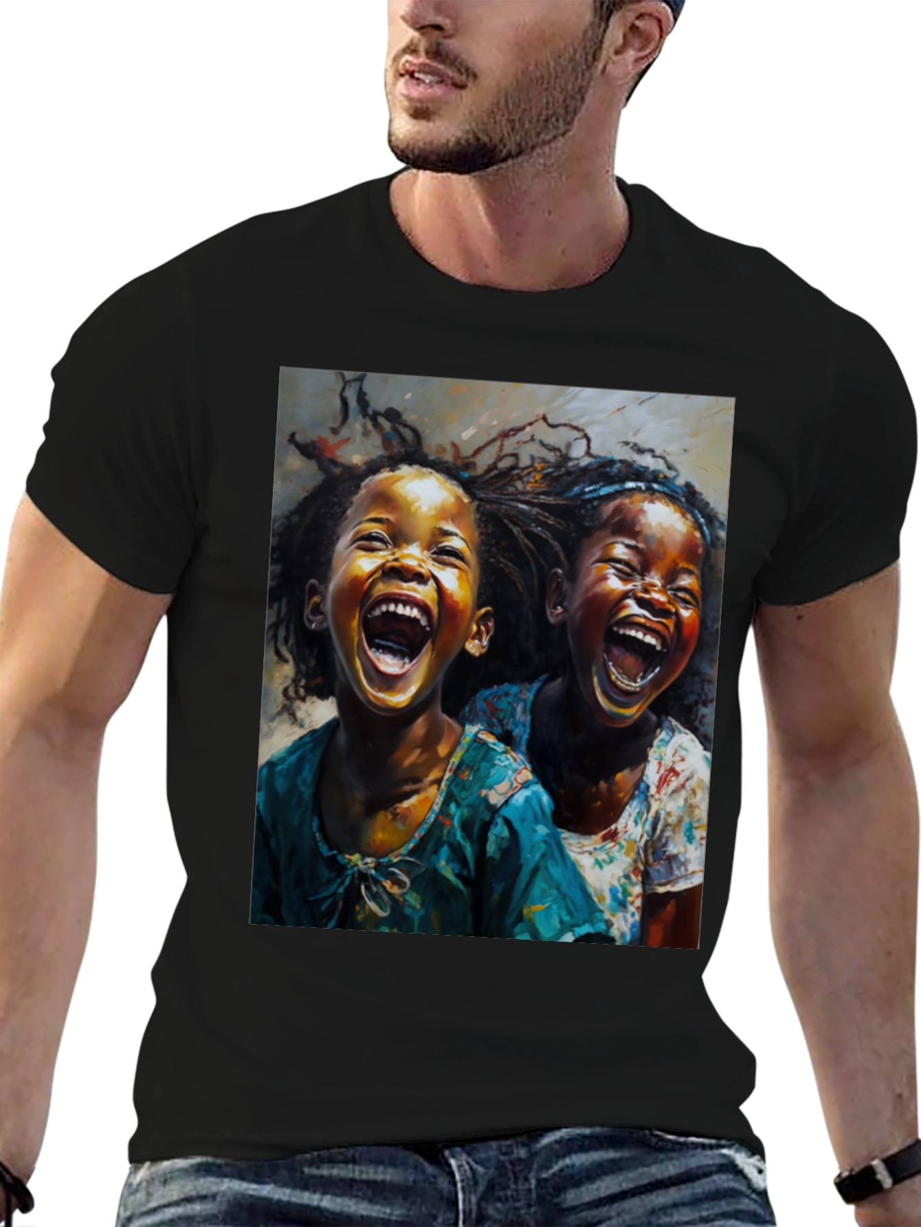 Joyful Children Graphic Tee - Black