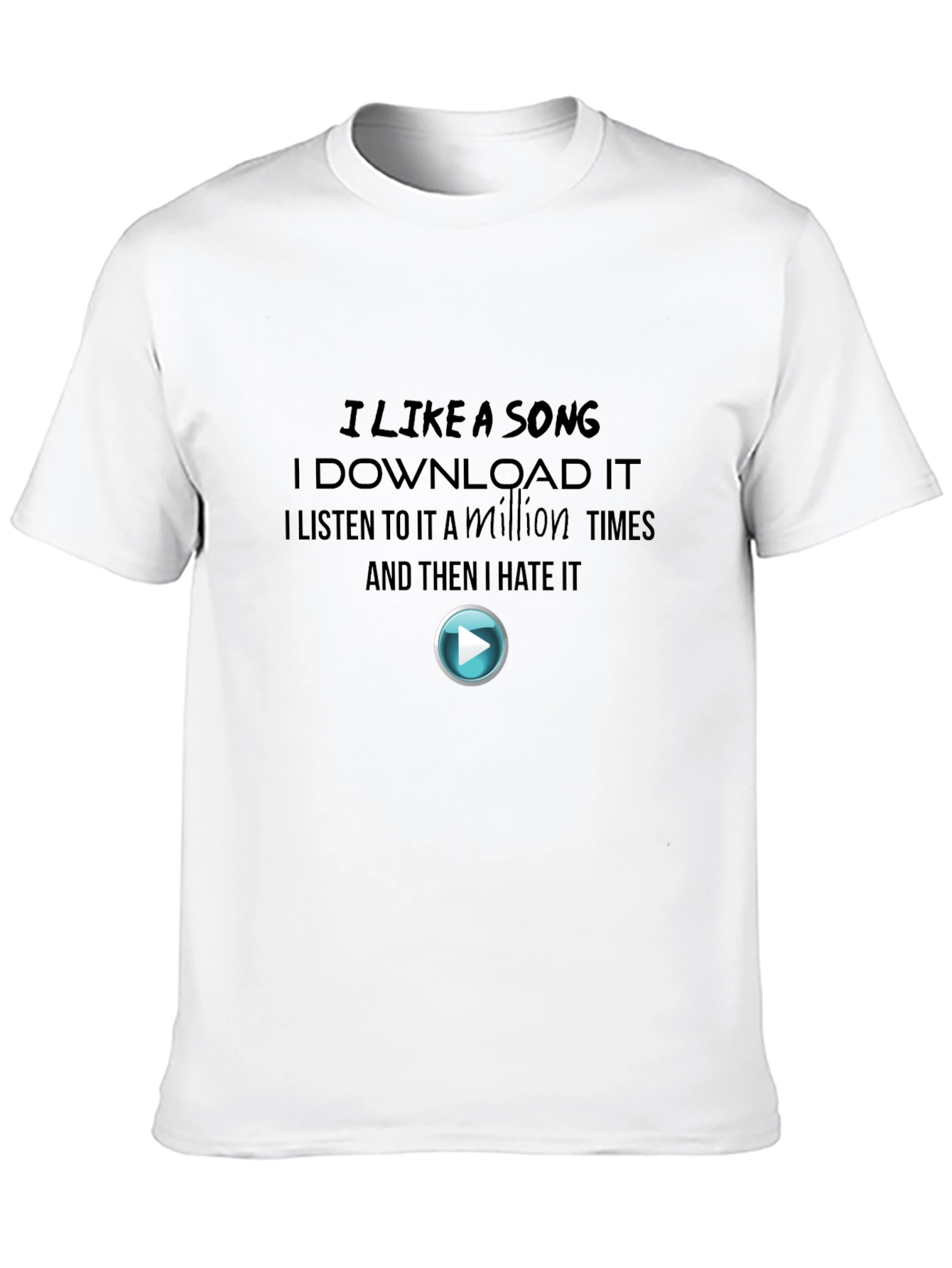 I Like A Song Black Graphic Tee