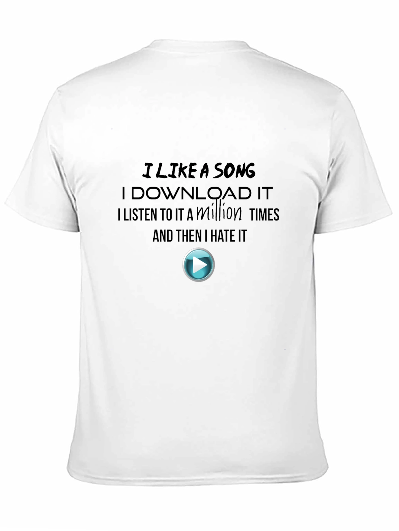 I Like A Song Black Graphic Tee