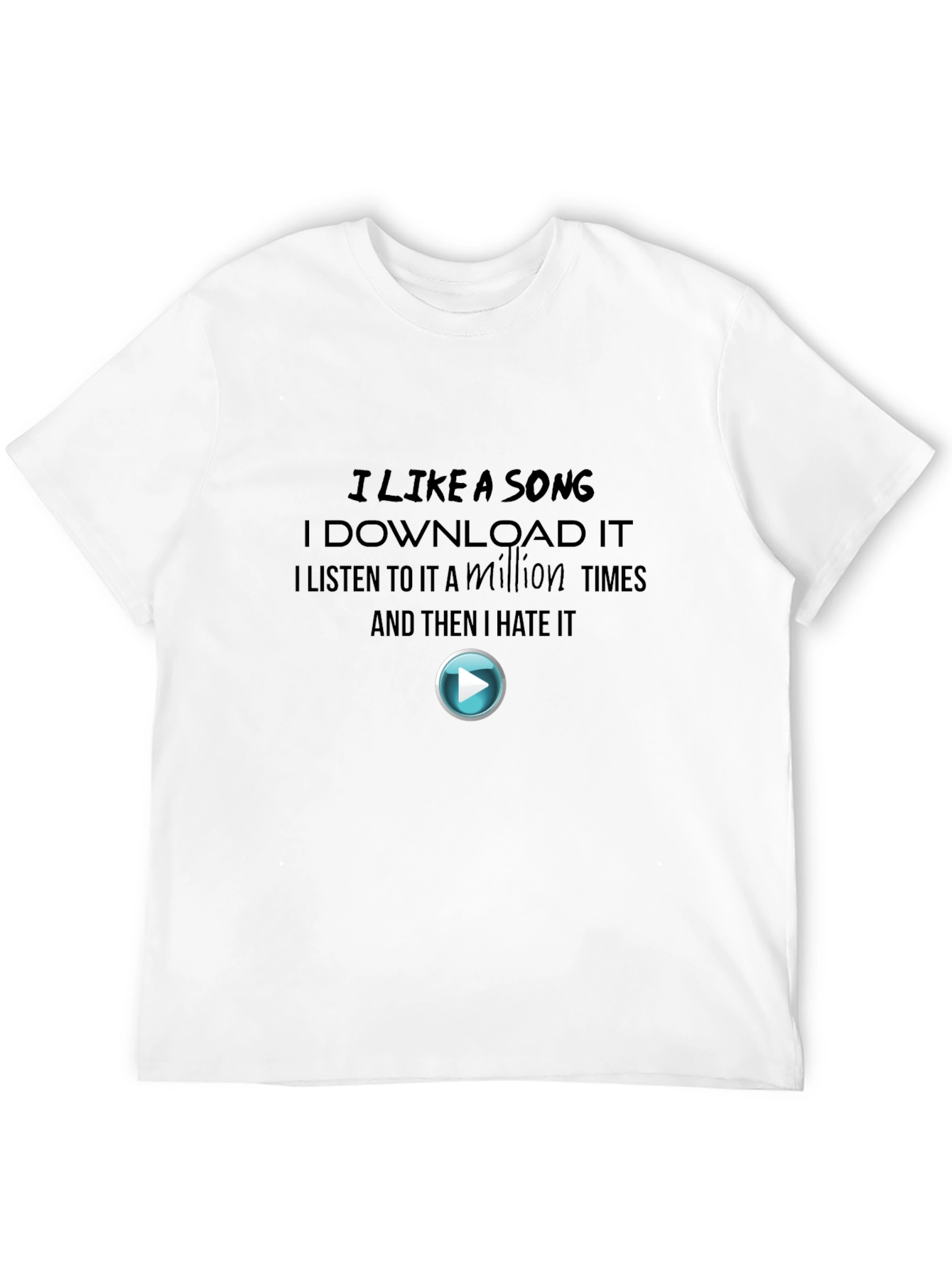 I Like A Song Black Graphic Tee