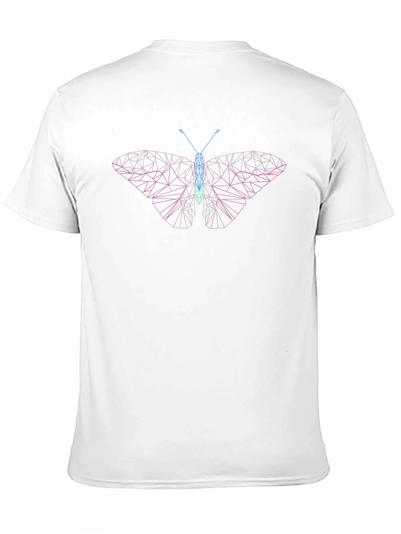 Geometric Butterfly Graphic Tee - Modern Art Shirt