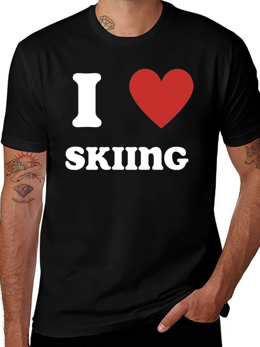 I Heart Skiing Graphic T-Shirt