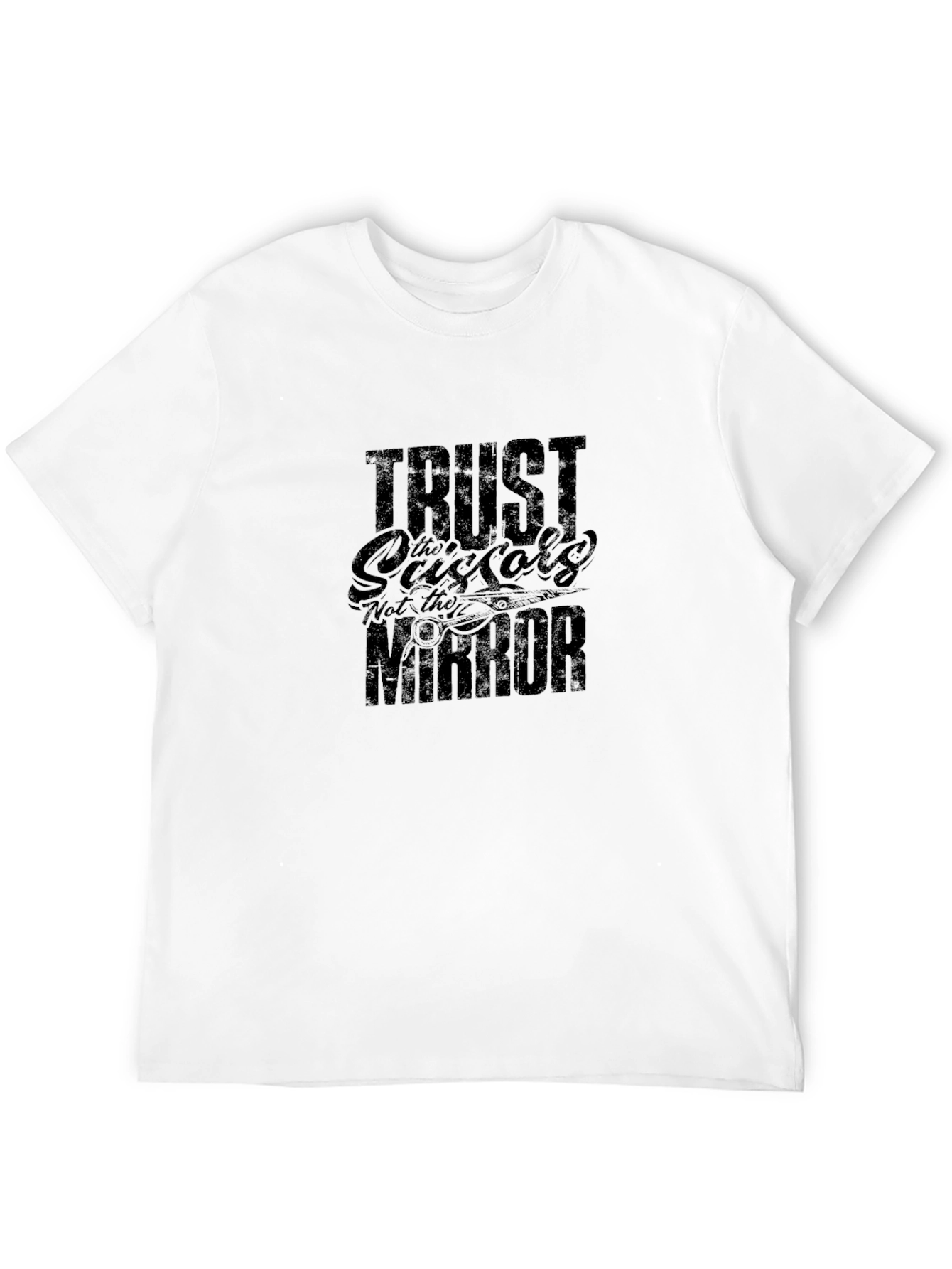 Trust the Scissors T-Shirt - Stylish Black Tee