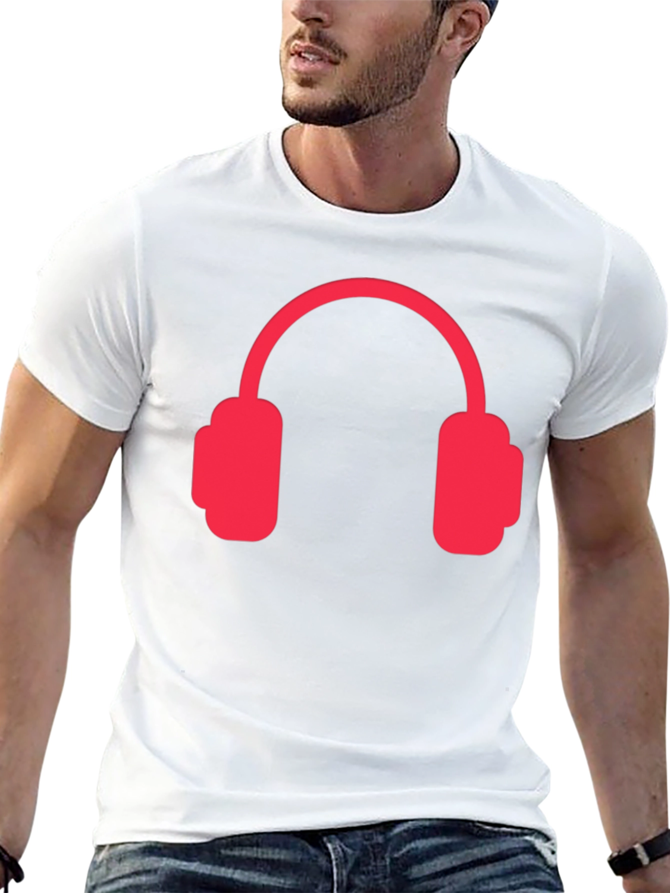 Headphones Graphic Tee - Black