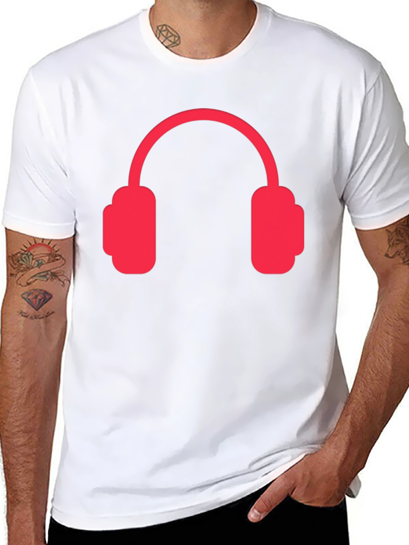 Headphones Graphic Tee - Black