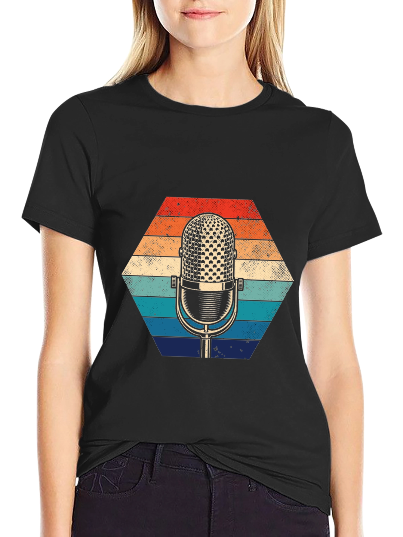 Retro Microphone Graphic Tee