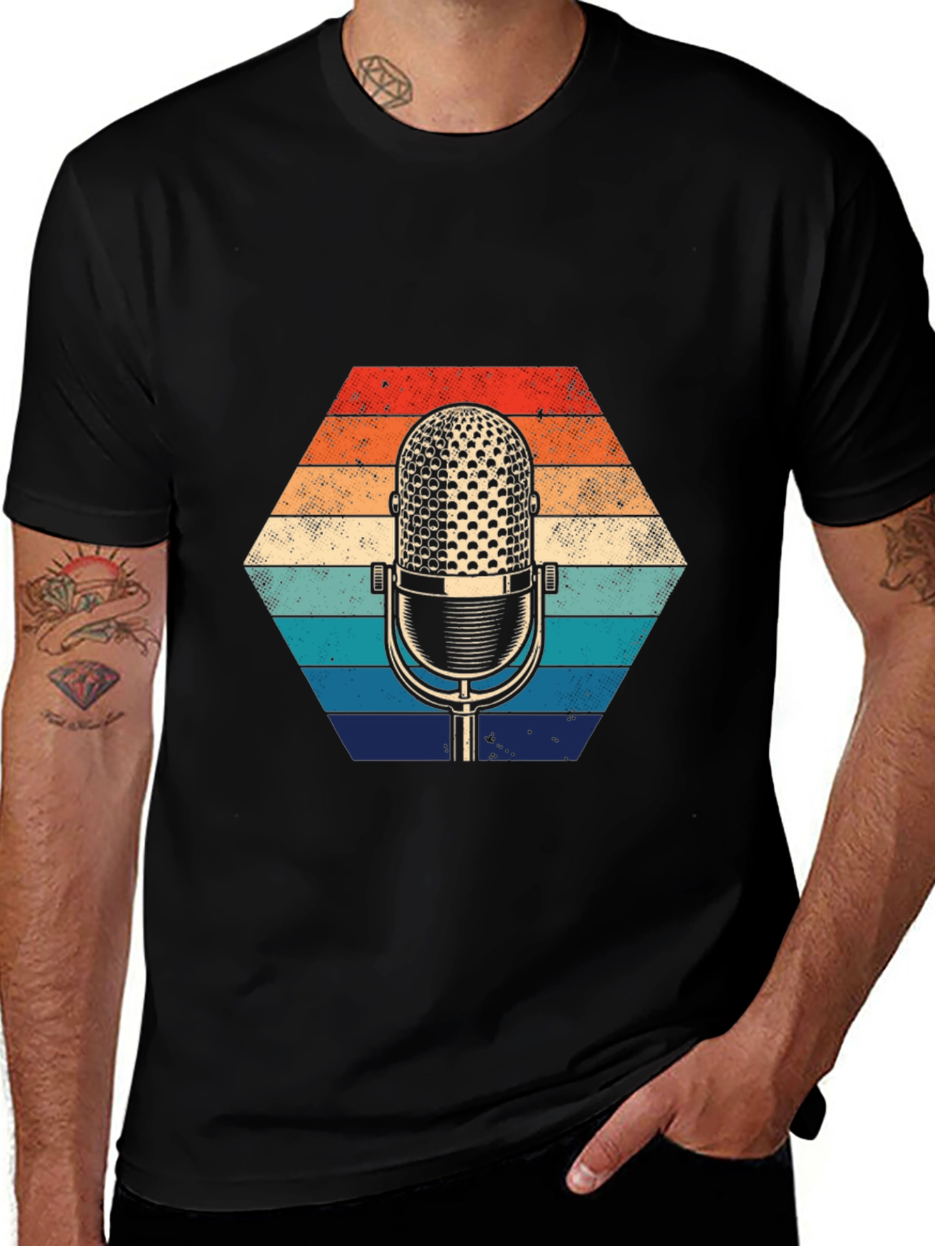 Retro Microphone Graphic Tee