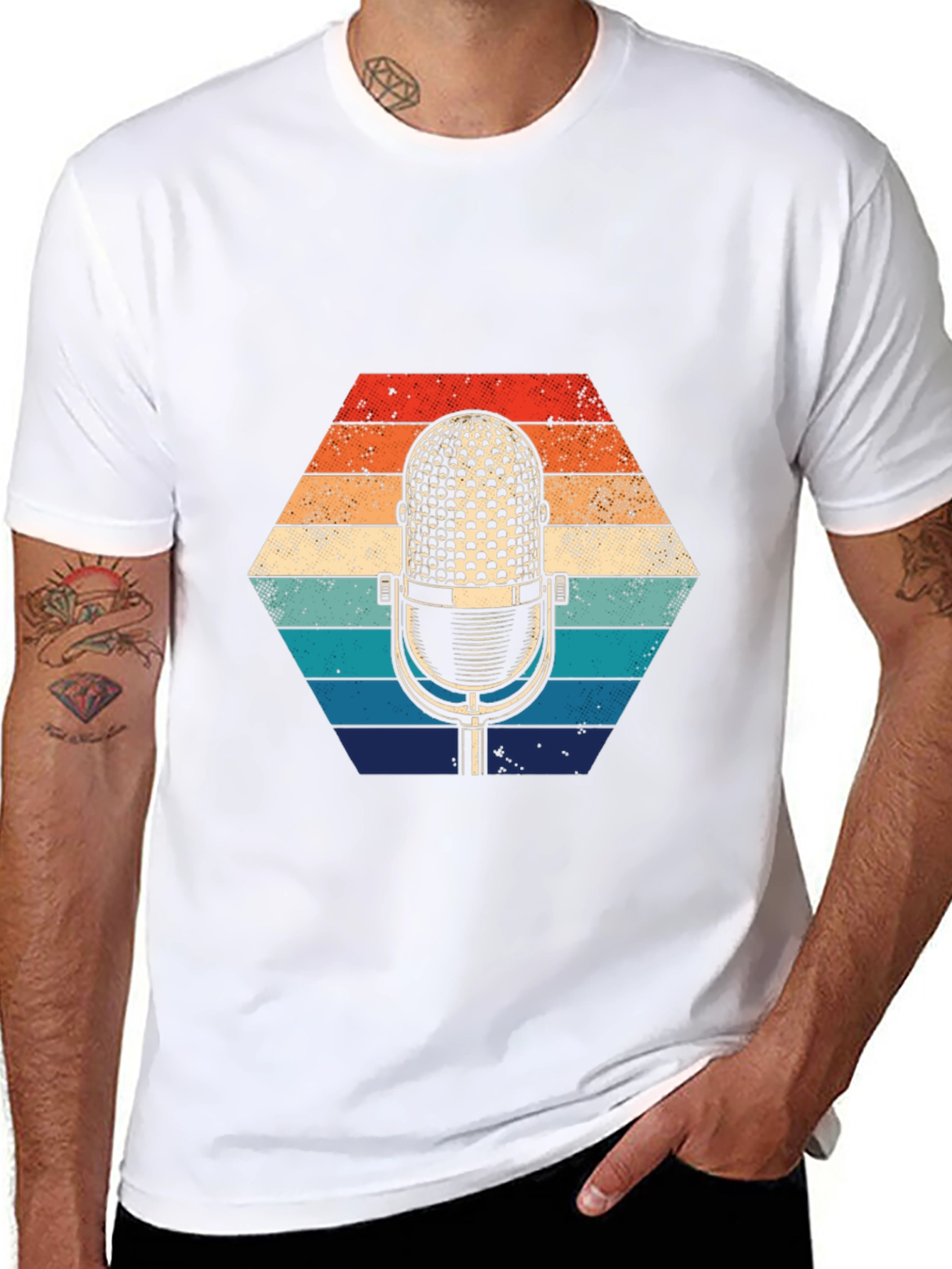 Retro Microphone Graphic Tee
