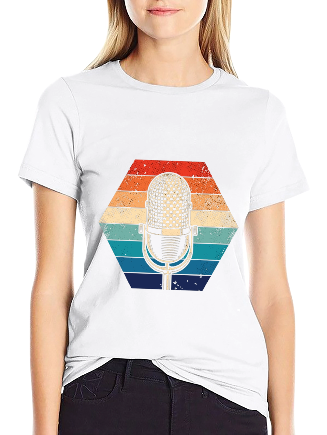 Retro Microphone Graphic Tee