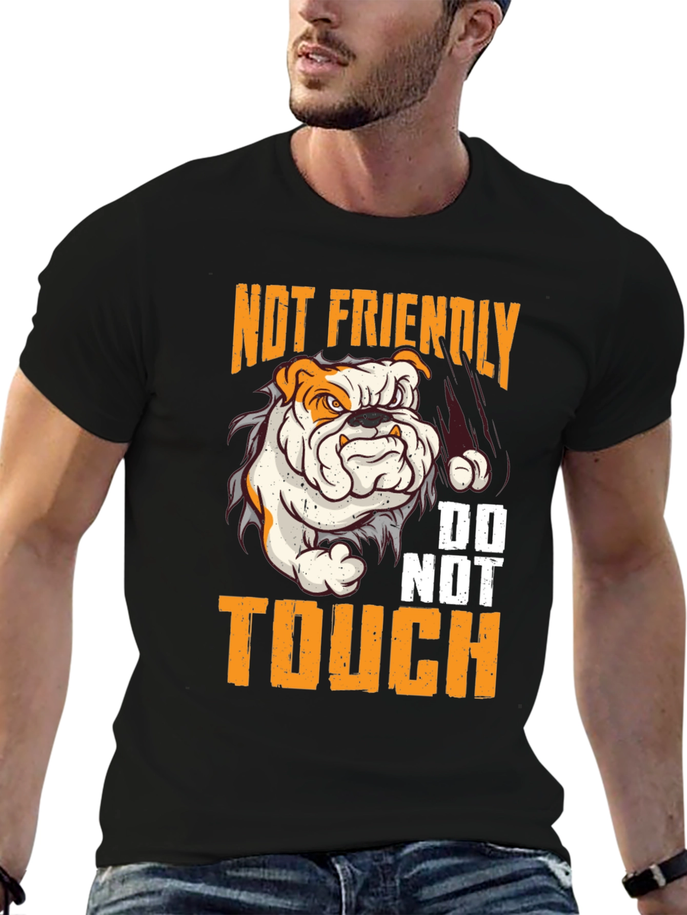 Not Friendly Bulldog Graphic Tee