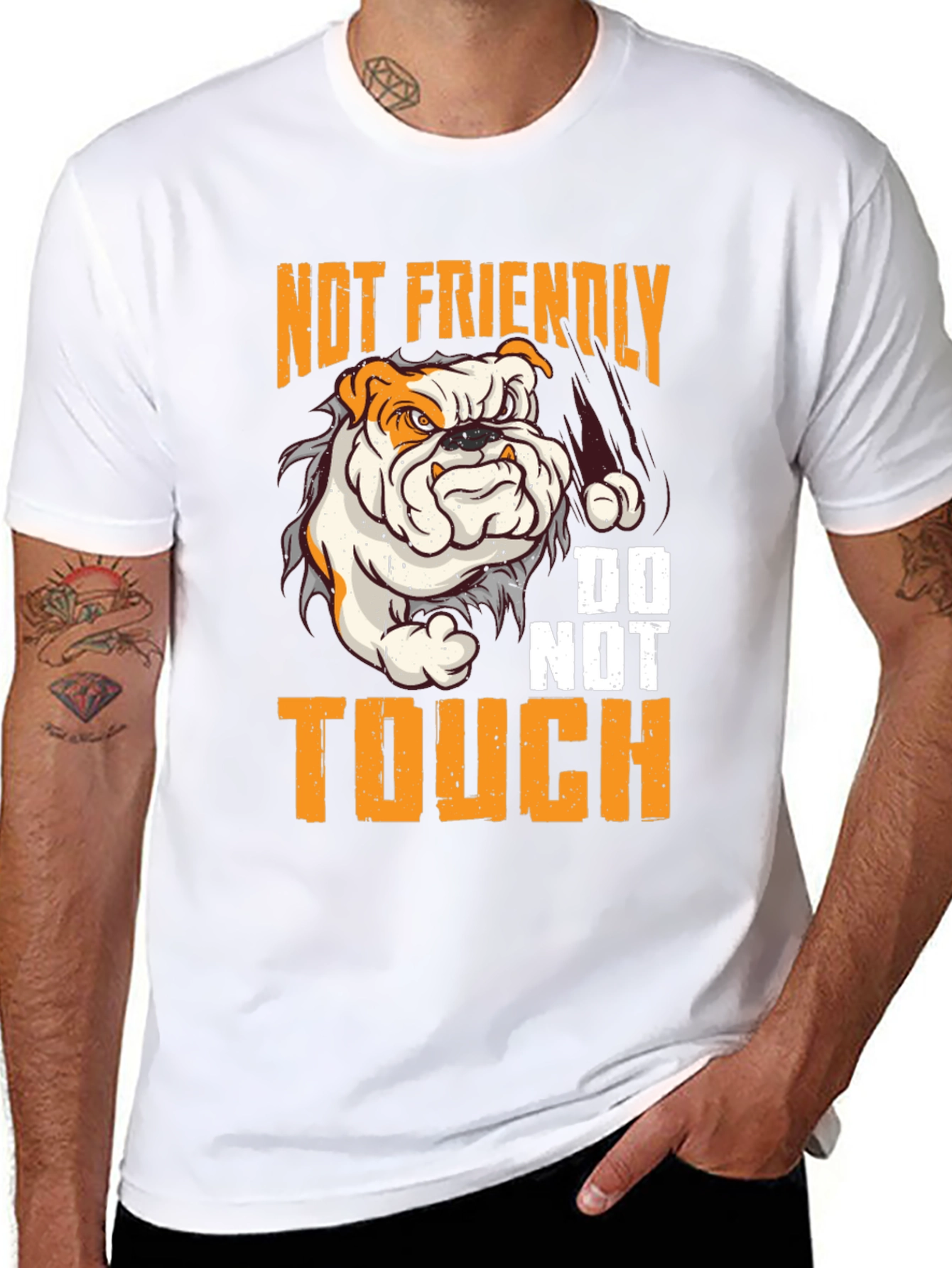 Not Friendly Bulldog Graphic Tee