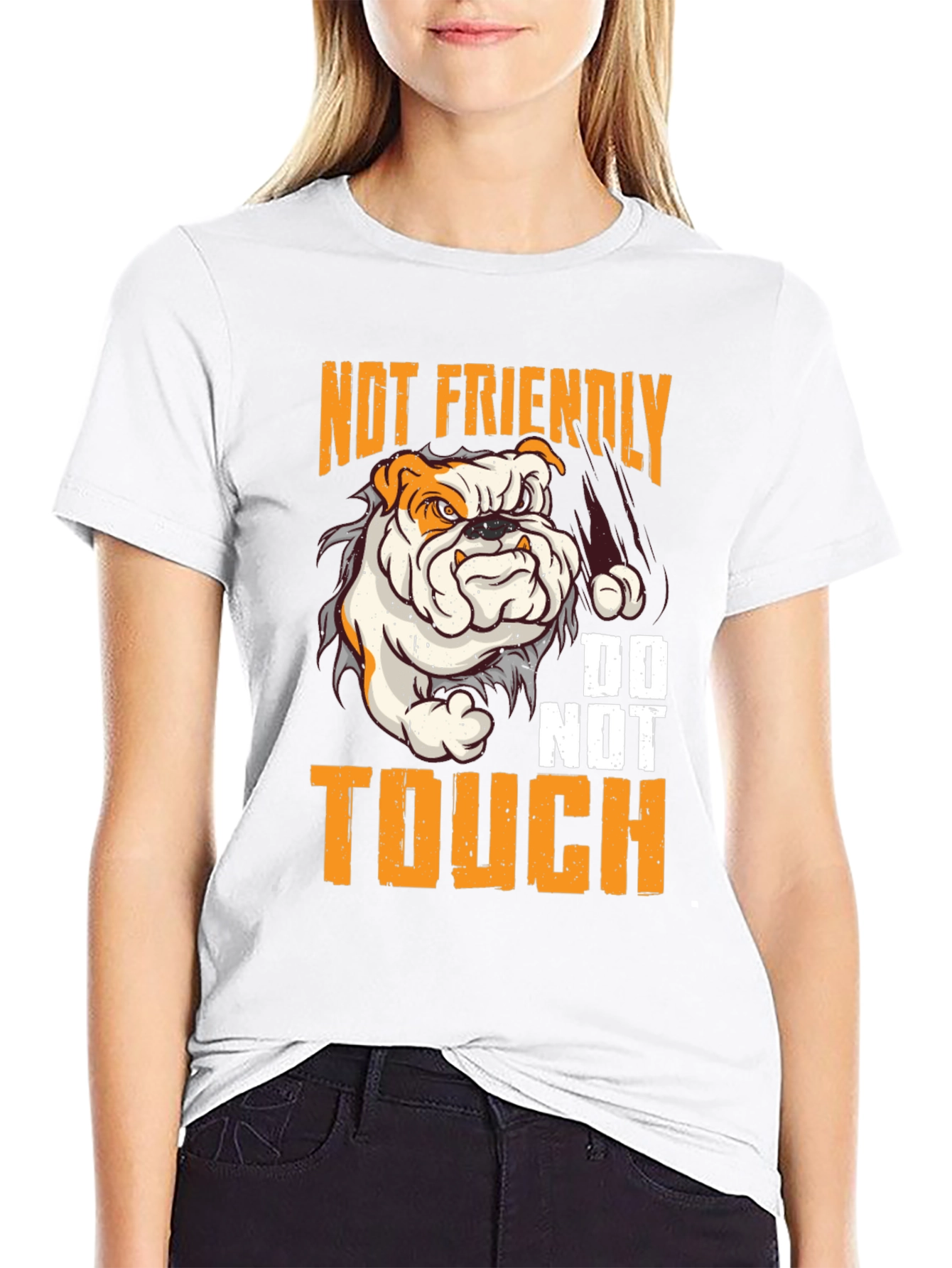Not Friendly Bulldog Graphic Tee