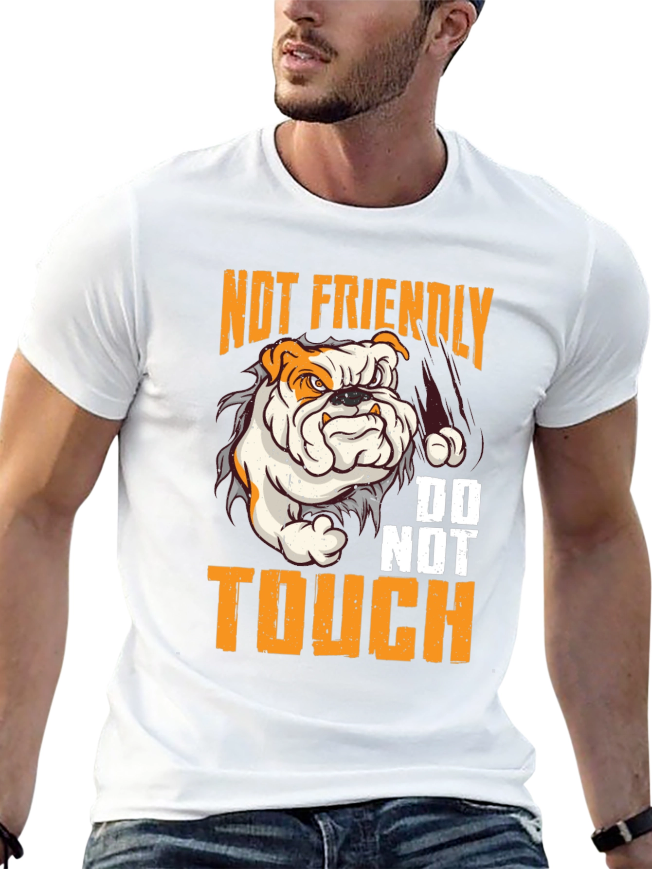 Not Friendly Bulldog Graphic Tee