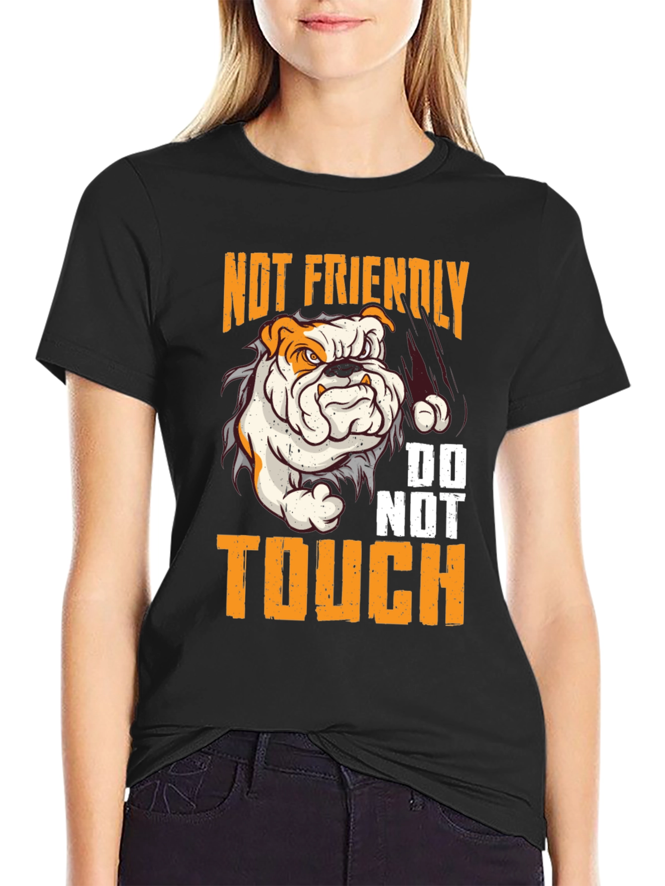 Not Friendly Bulldog Graphic Tee