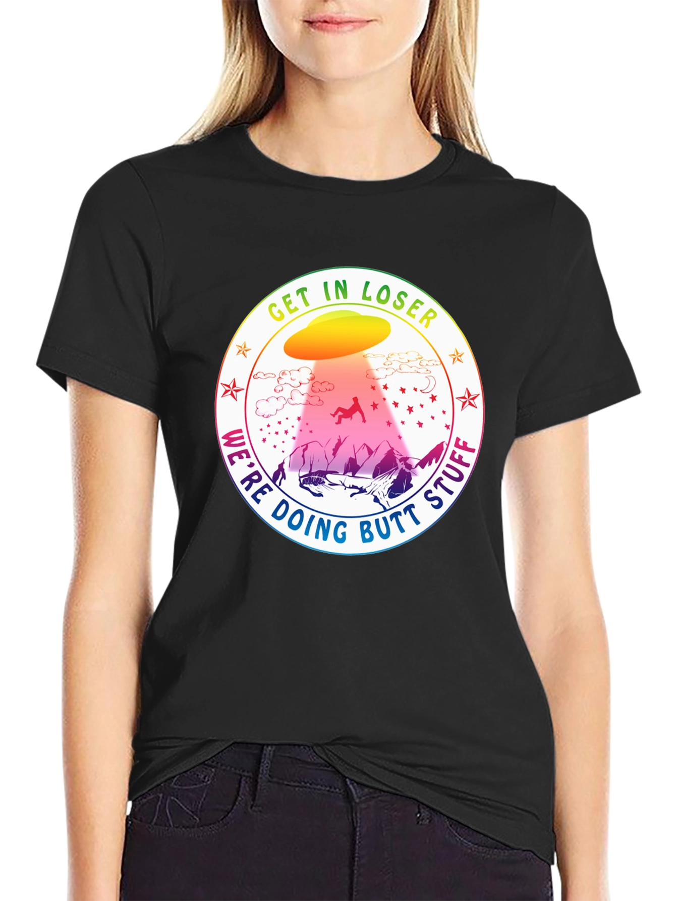Get In Loser UFO Abduction T-Shirt