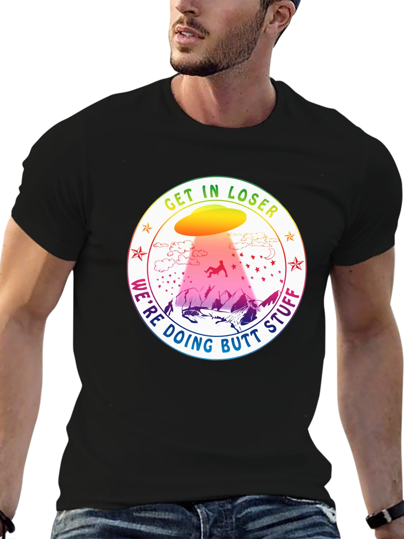 Get In Loser UFO Abduction T-Shirt