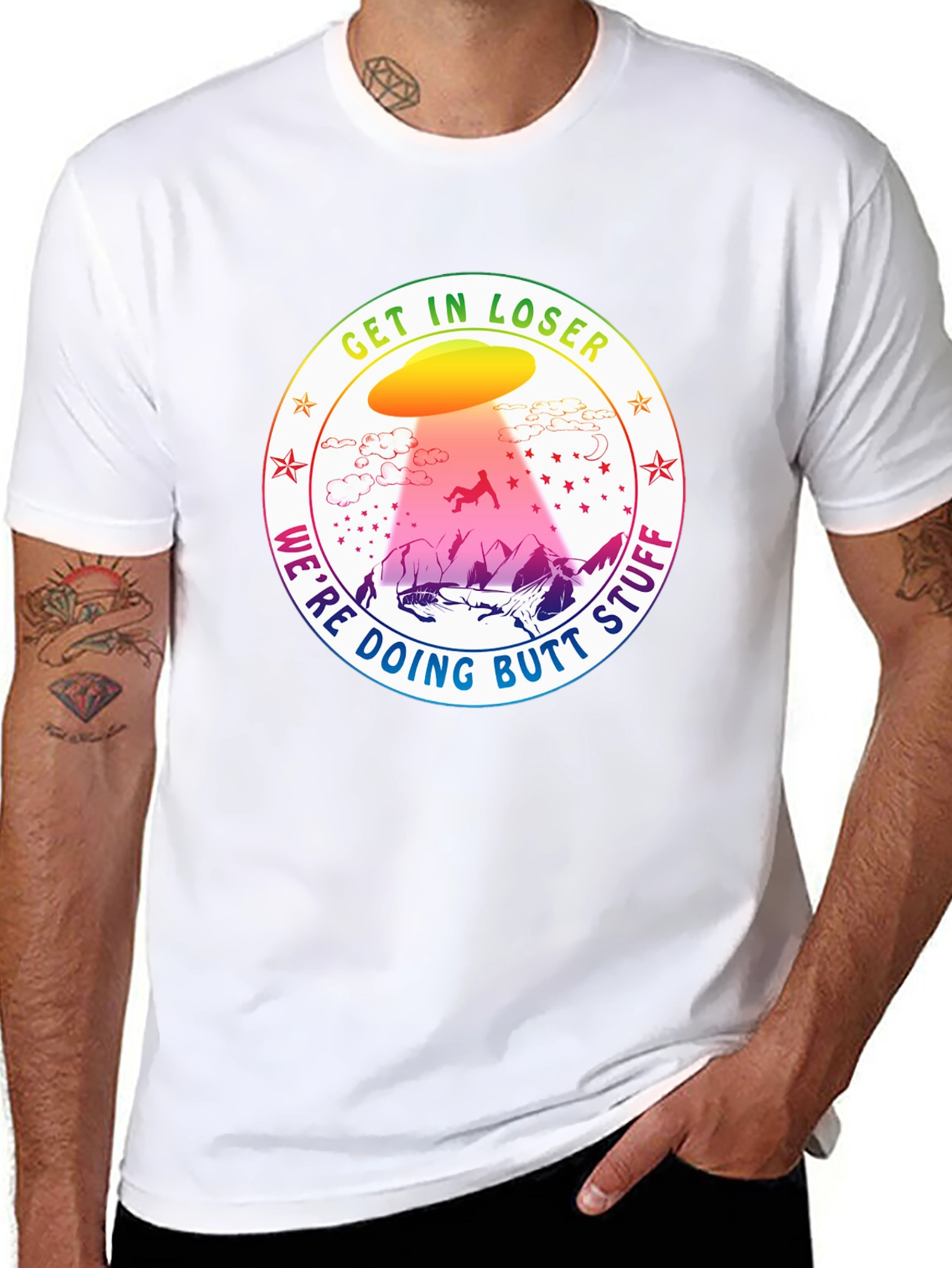 Get In Loser UFO Abduction T-Shirt