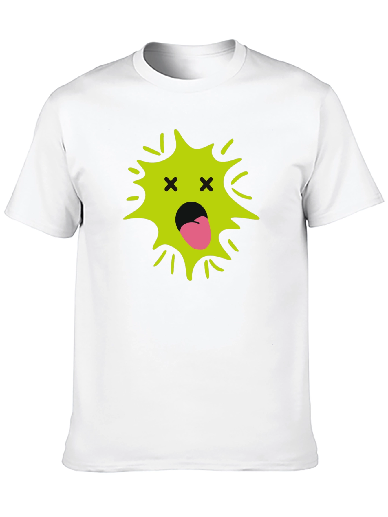 Funny Black T-Shirt with Green Face