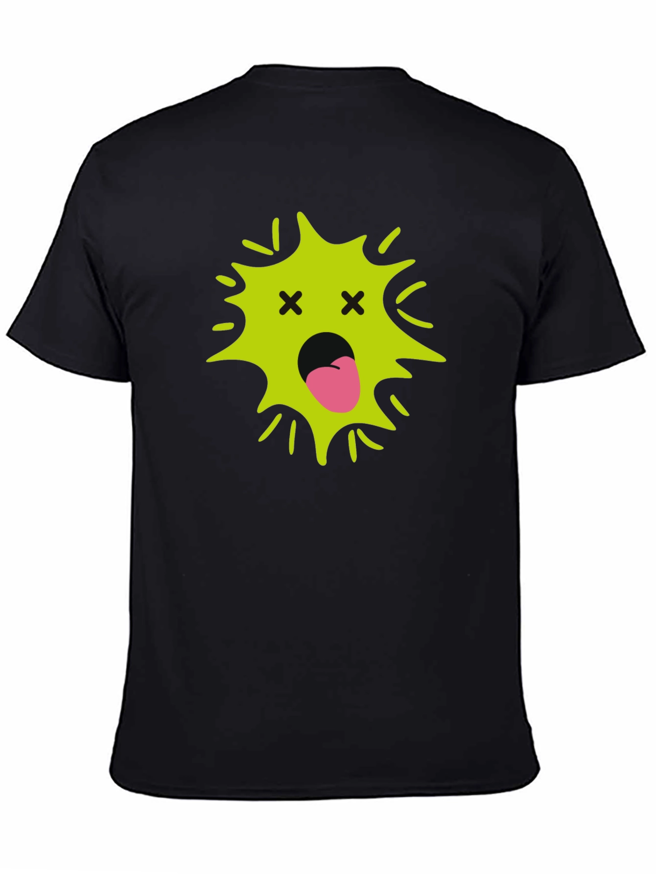 Funny Black T-Shirt with Green Face
