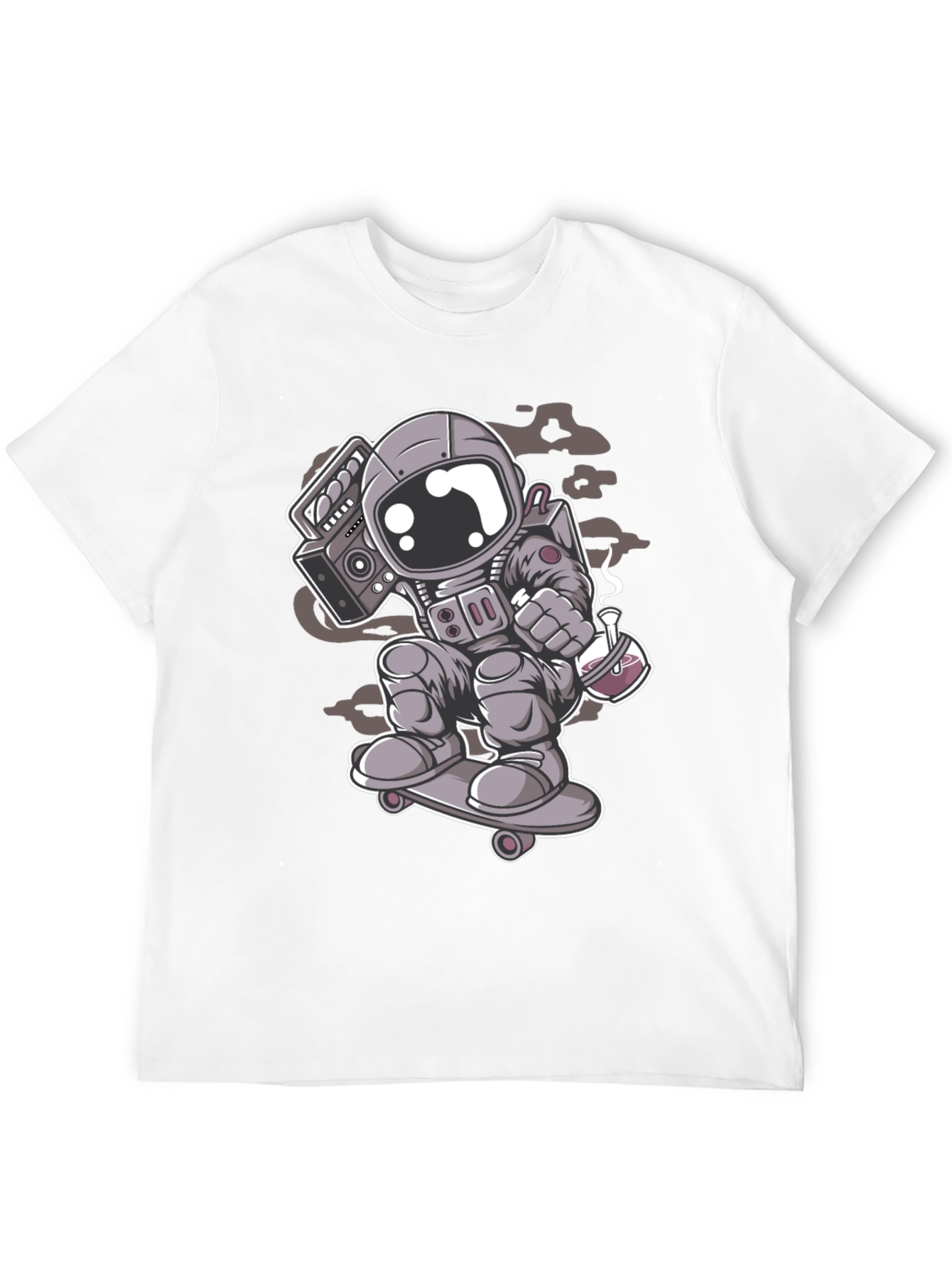 Astronaut Skateboard T-Shirt - Cool Graphic Tee