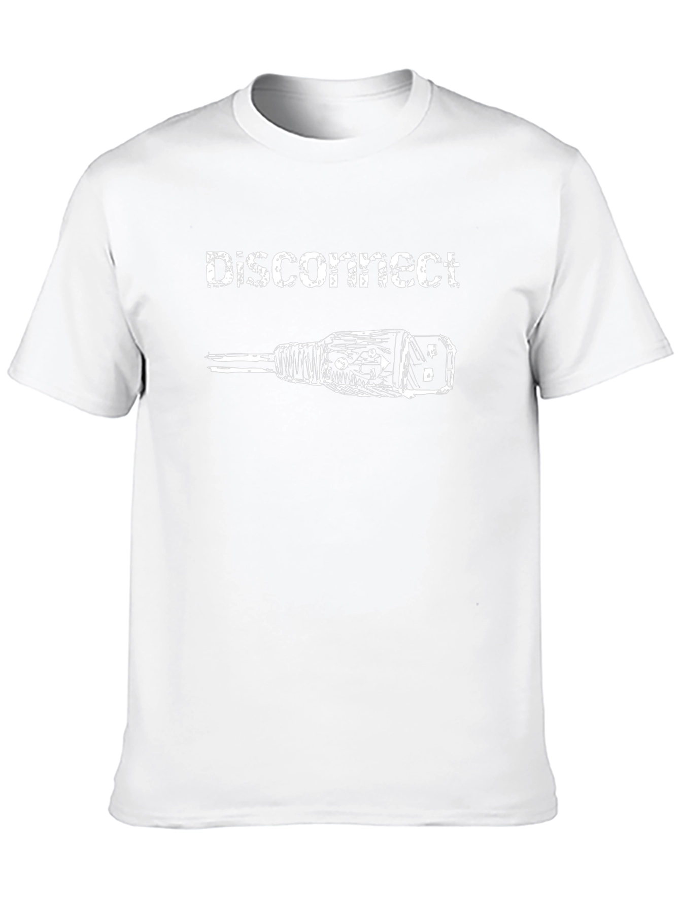 Disconnect USB Graphic Tee - Black Cotton T-Shirt
