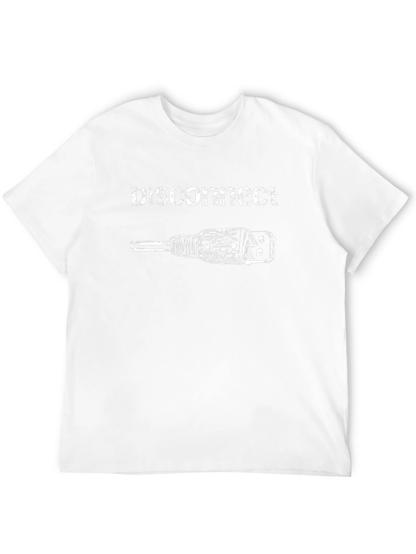 Disconnect USB Graphic Tee - Black Cotton T-Shirt