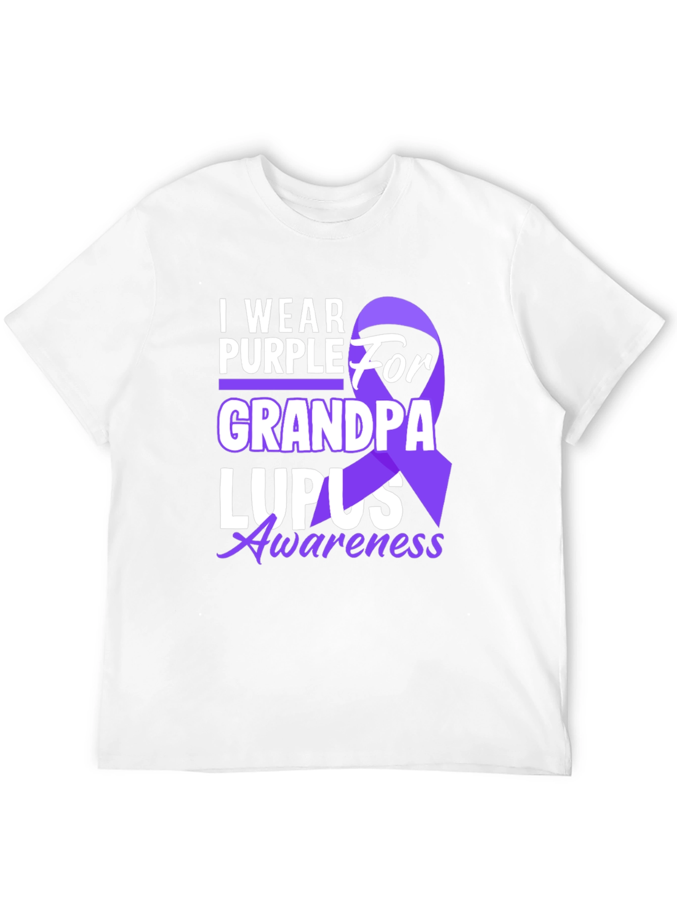 I Wear Purple for Grandpa Lupus Awareness T-Shirt