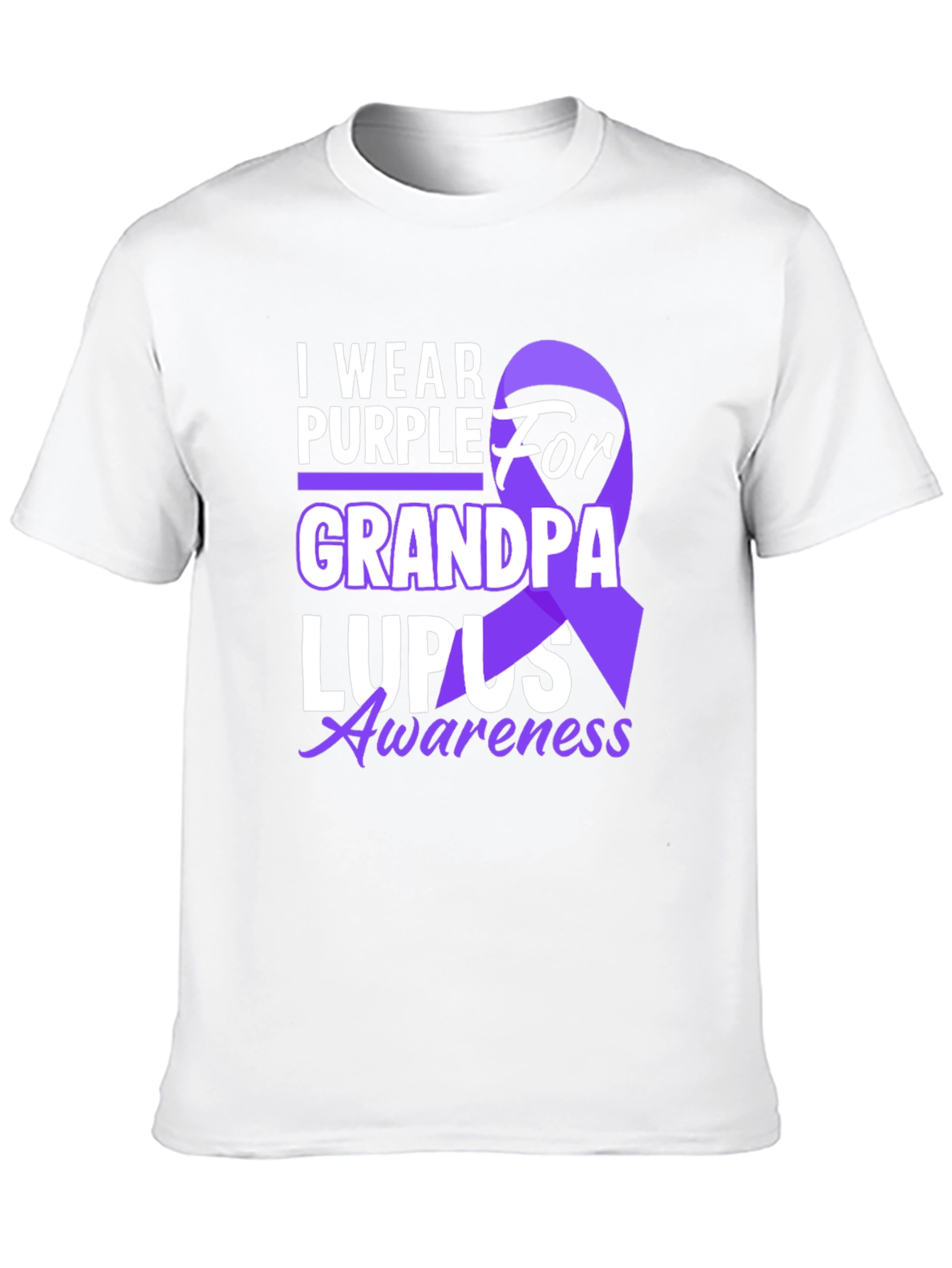 I Wear Purple for Grandpa Lupus Awareness T-Shirt