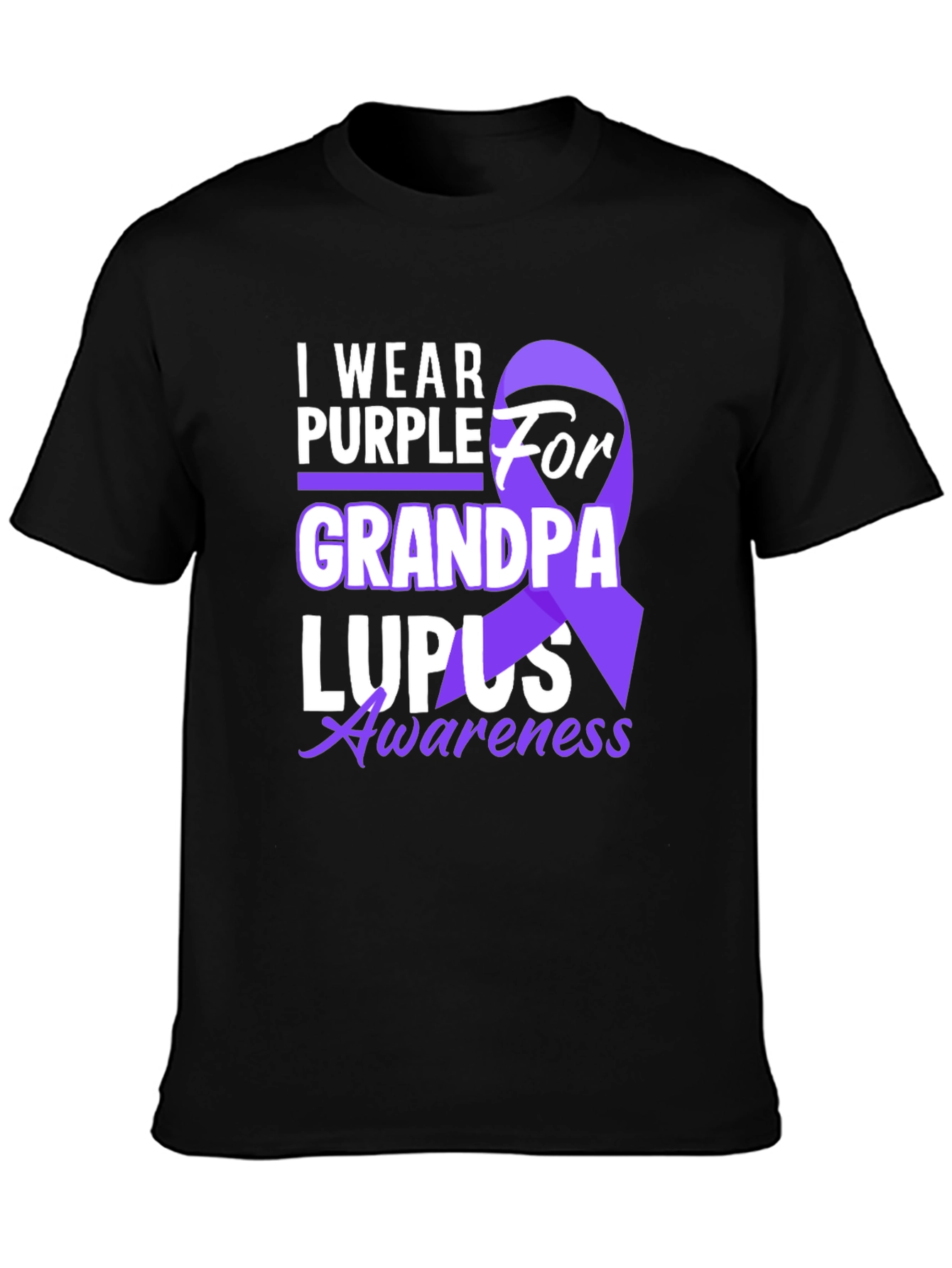 I Wear Purple for Grandpa Lupus Awareness T-Shirt