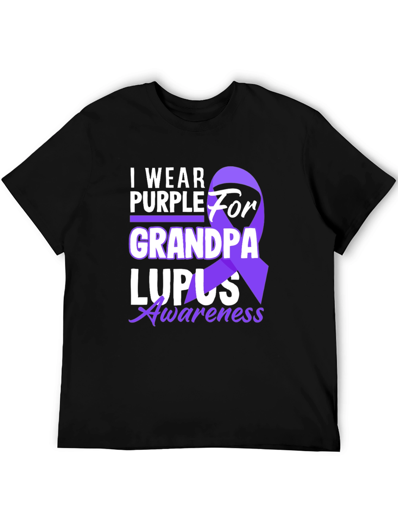 I Wear Purple for Grandpa Lupus Awareness T-Shirt