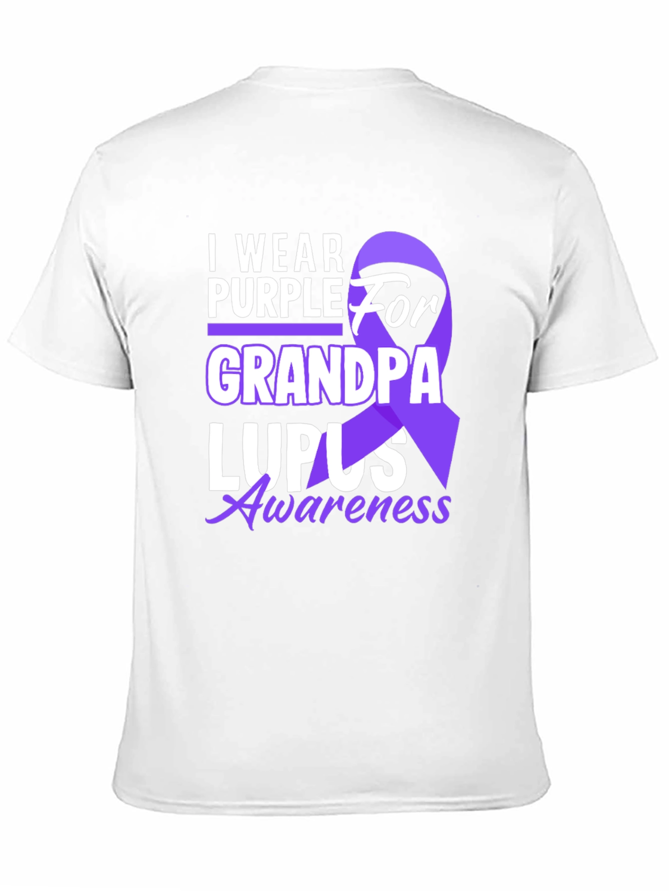 I Wear Purple for Grandpa Lupus Awareness T-Shirt