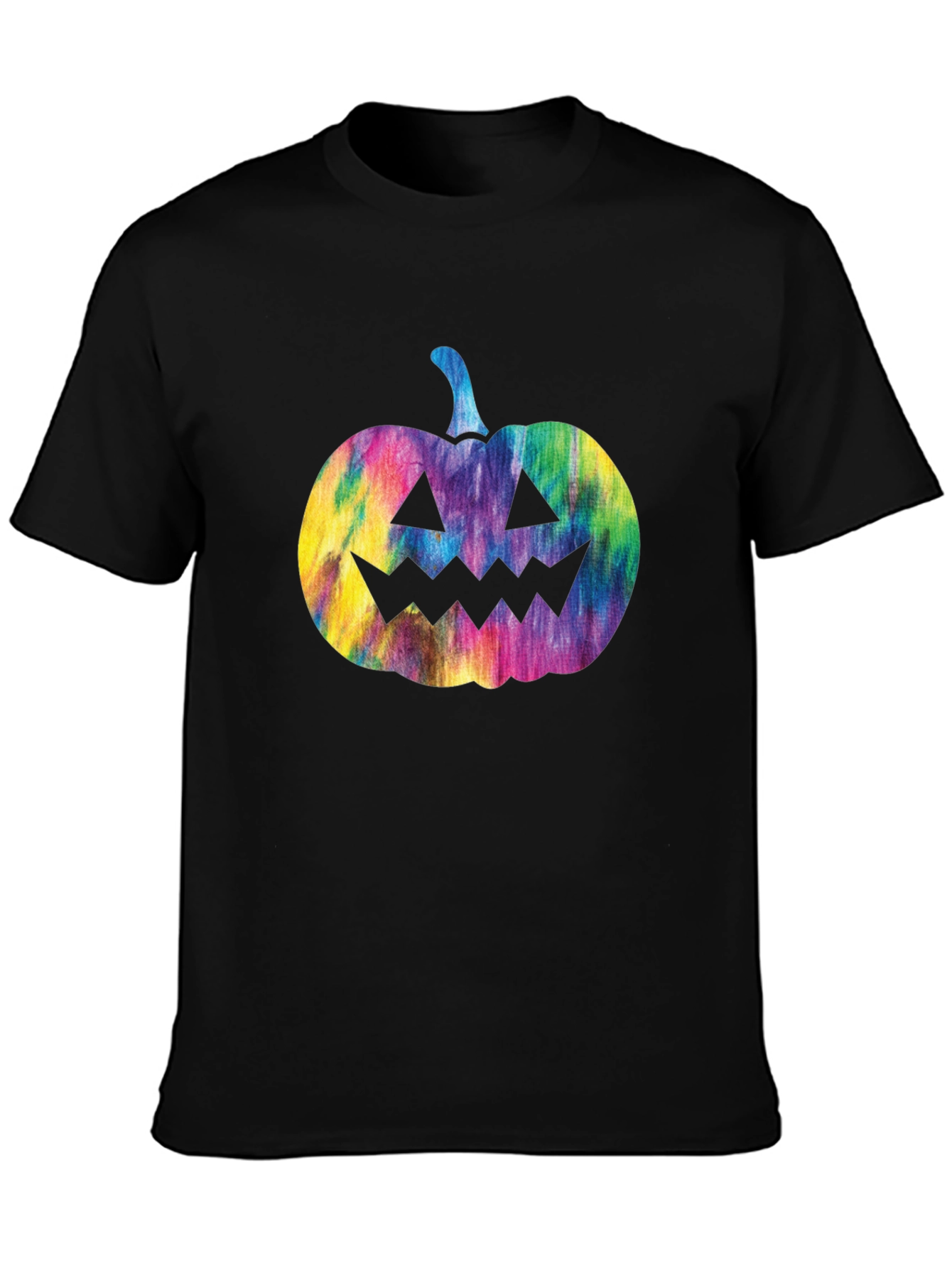 Tie Dye Pumpkin Graphic Tee - Halloween T-Shirt