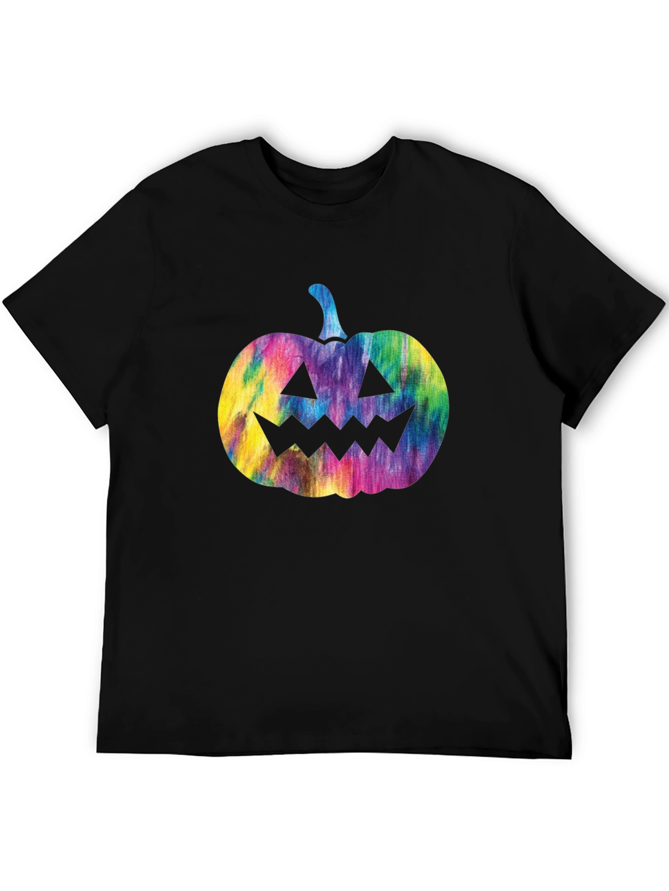 Tie Dye Pumpkin Graphic Tee - Halloween T-Shirt
