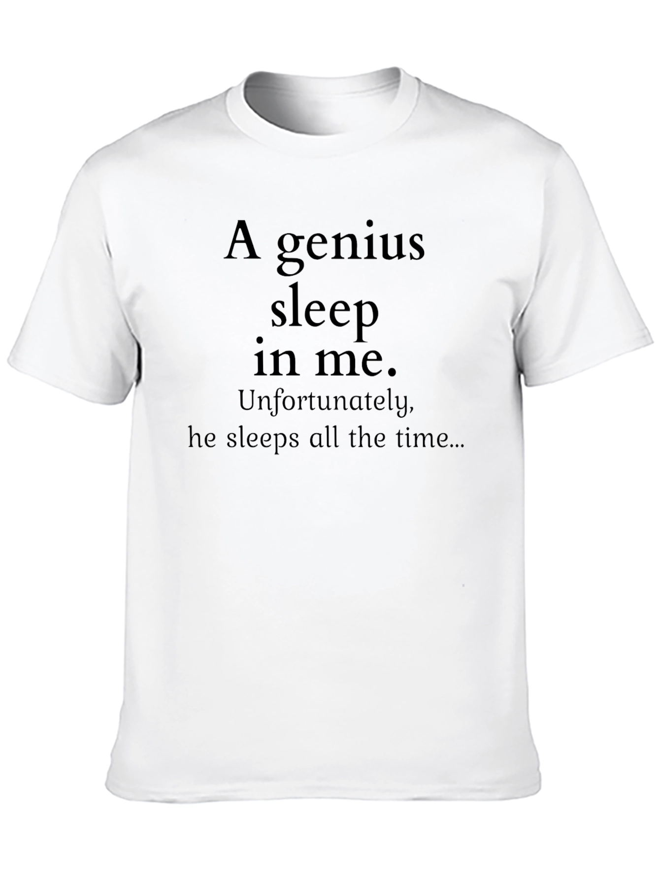 Funny Genius Sleep in Me Black T-Shirt