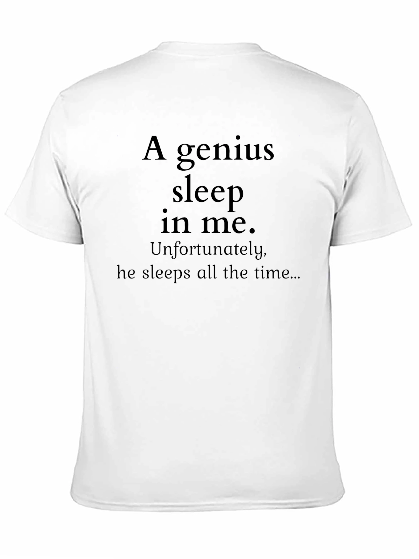 Funny Genius Sleep in Me Black T-Shirt