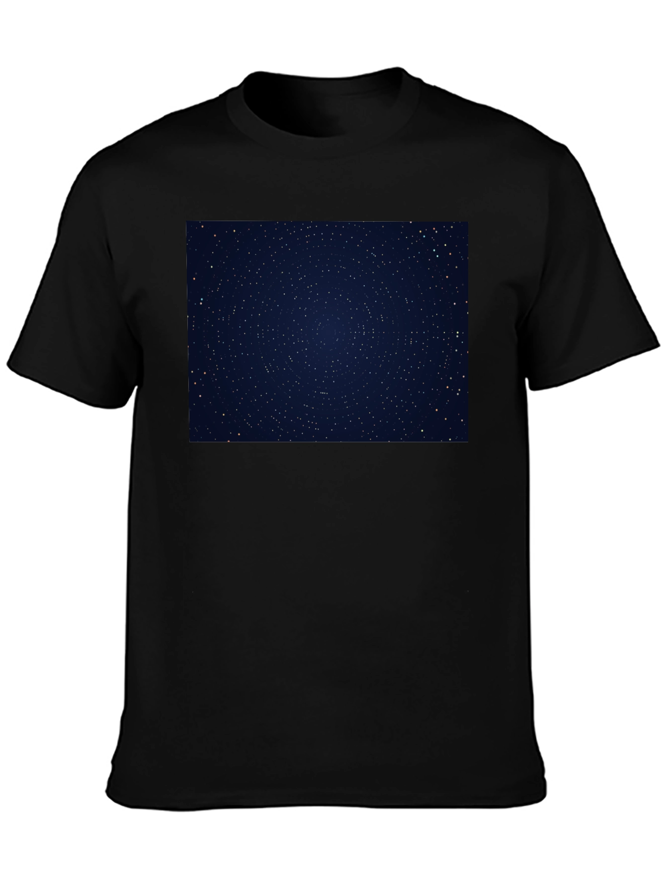 Starry Night Sky Graphic Black T-Shirt