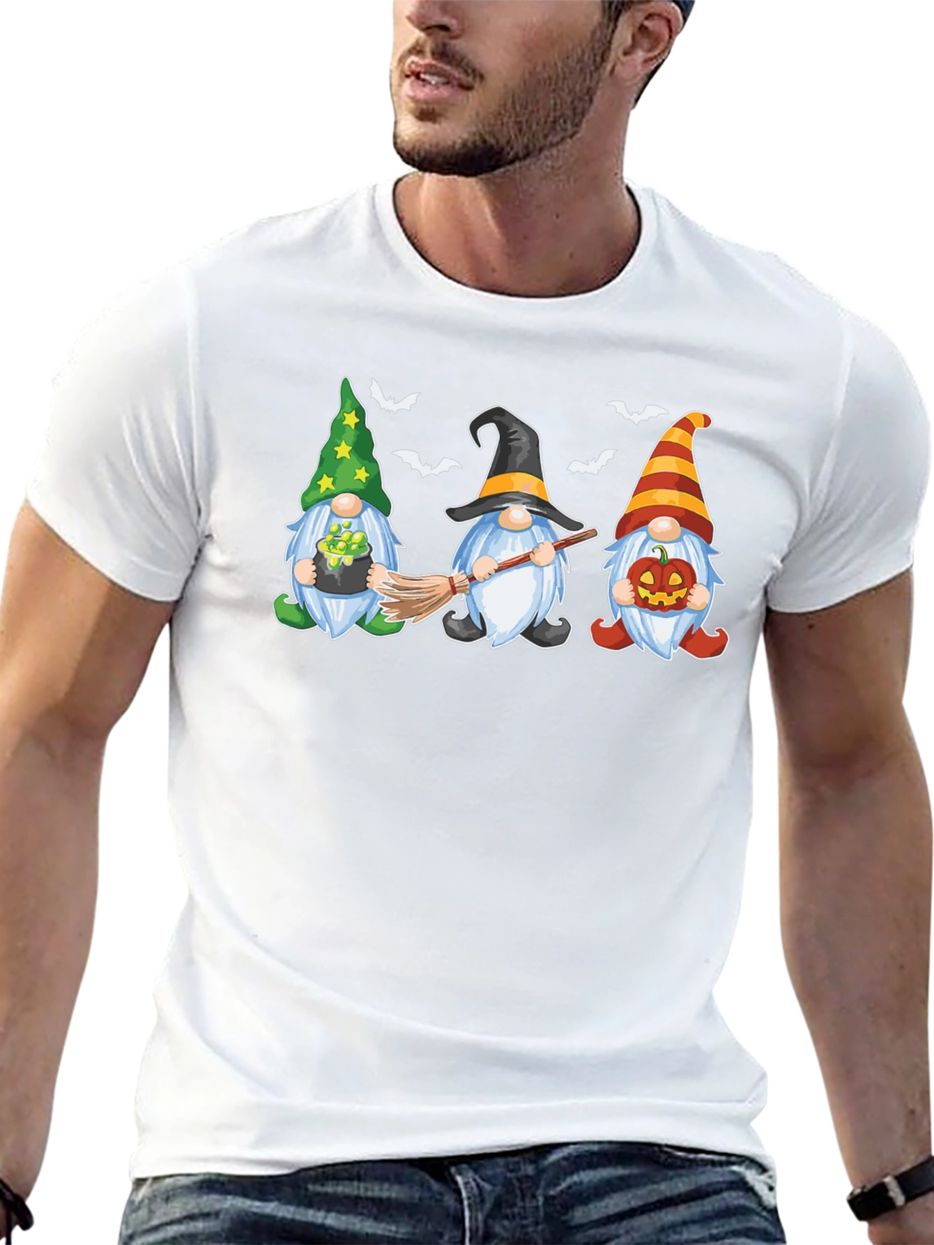 Halloween Gnomes Black T-Shirt