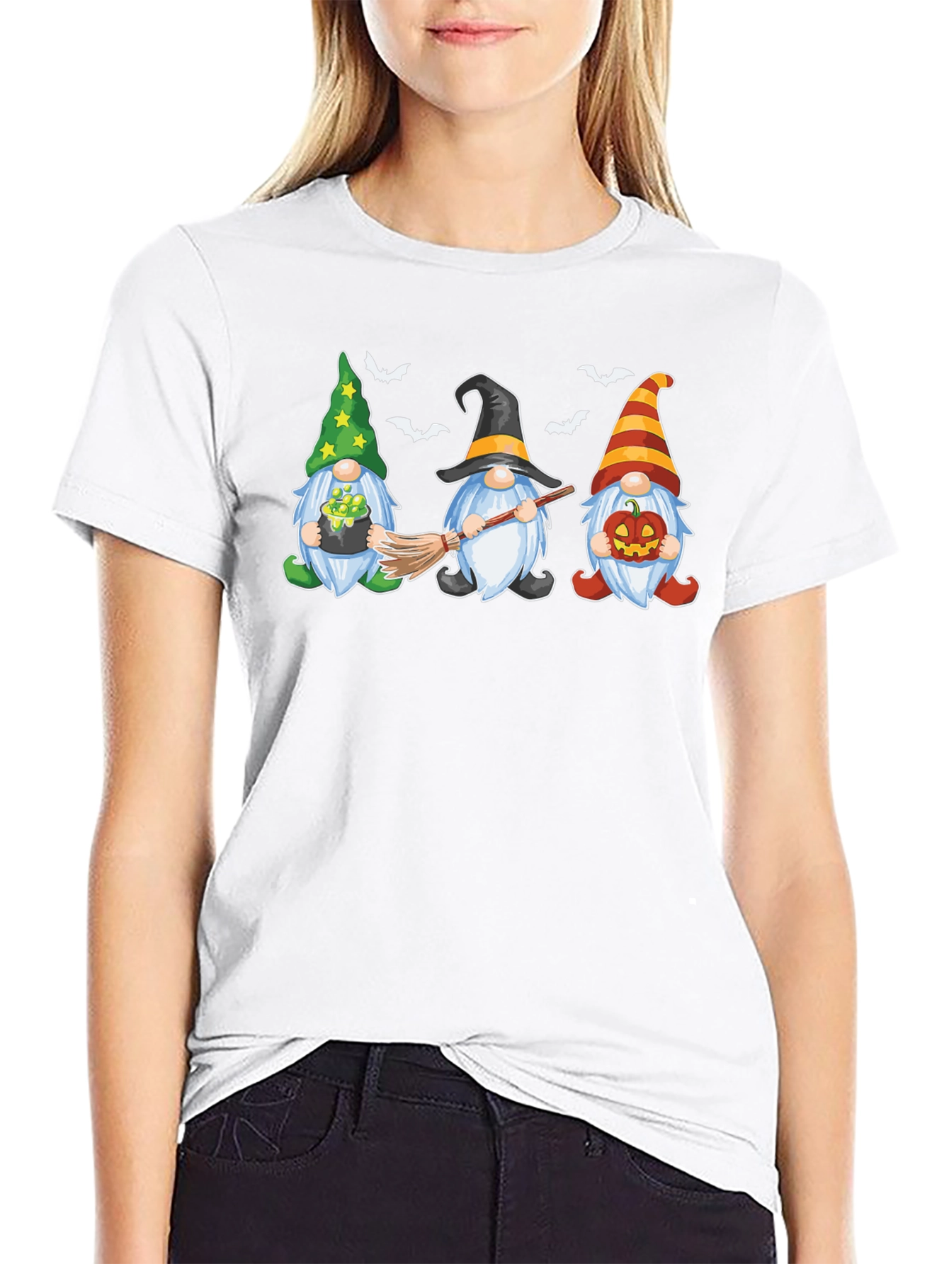 Halloween Gnomes Black T-Shirt