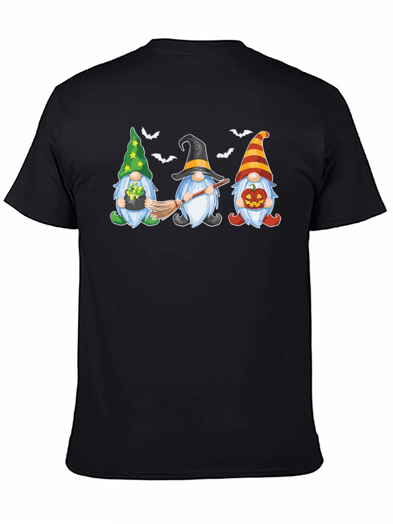 Halloween Gnomes Black T-Shirt