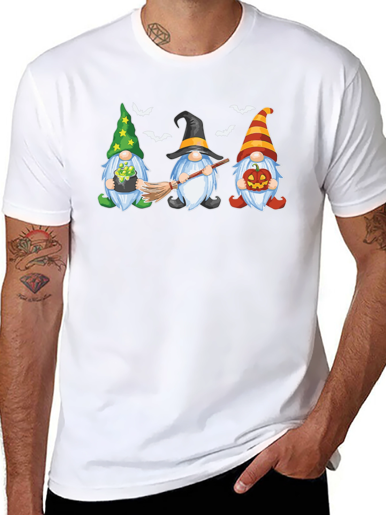 Halloween Gnomes Black T-Shirt