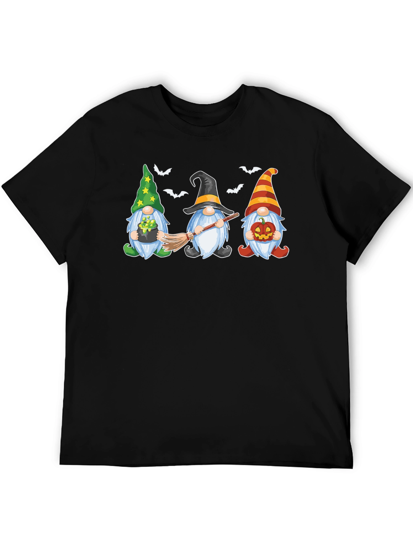 Halloween Gnomes Black T-Shirt